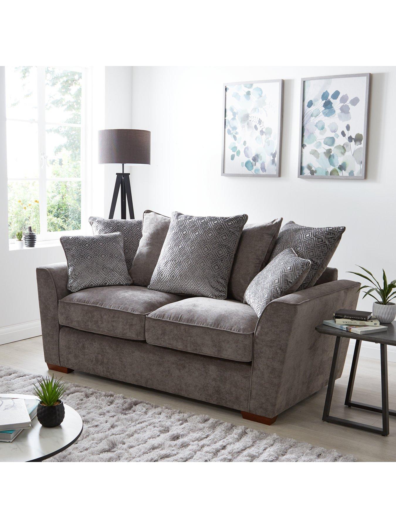 Product photograph of Very Home Betsy Fabric 3 Seater Scatter Back Sofa from very.co.uk