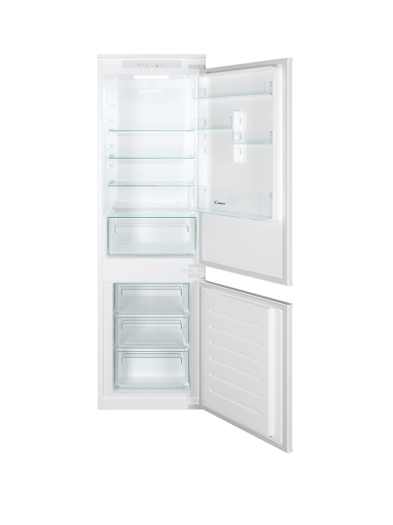Product photograph of Candy Cbl3185fk Integrated Low Frost Fridge Freezer 70 30 Split 177cm High - White from very.co.uk