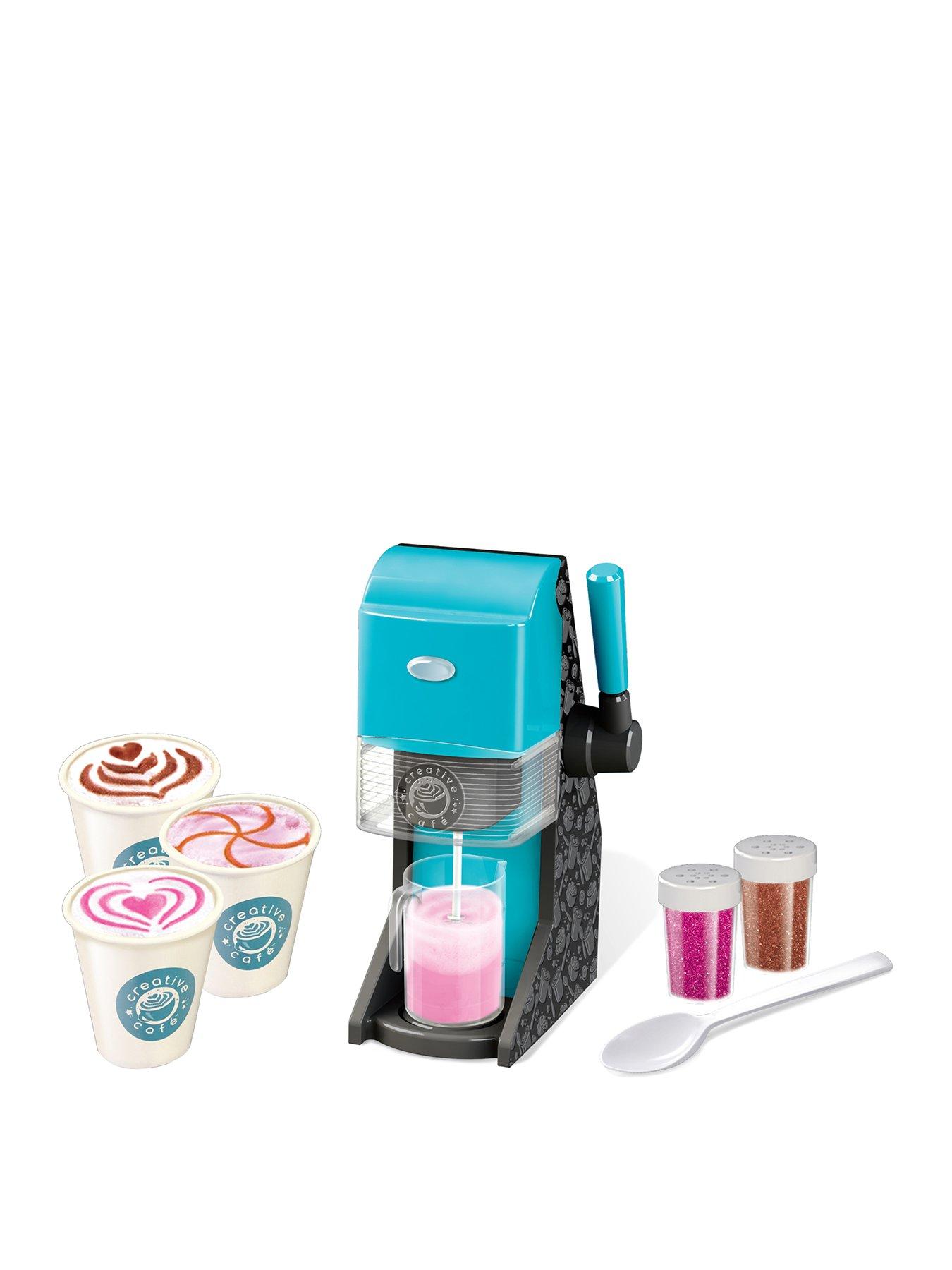 Milk Boss Milk Frother With 16-Piece Stencils, Teal