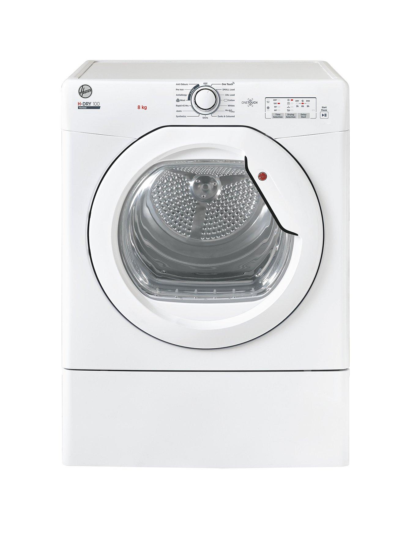 undefined H-DRY 100 HLE V8LG 8kg Vented Tumble Dryer - White