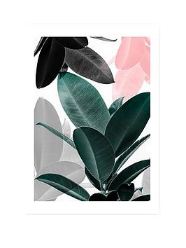 Product photograph of East End Prints Leaf Play By Sisi And Seb Unframed Wall Art from very.co.uk