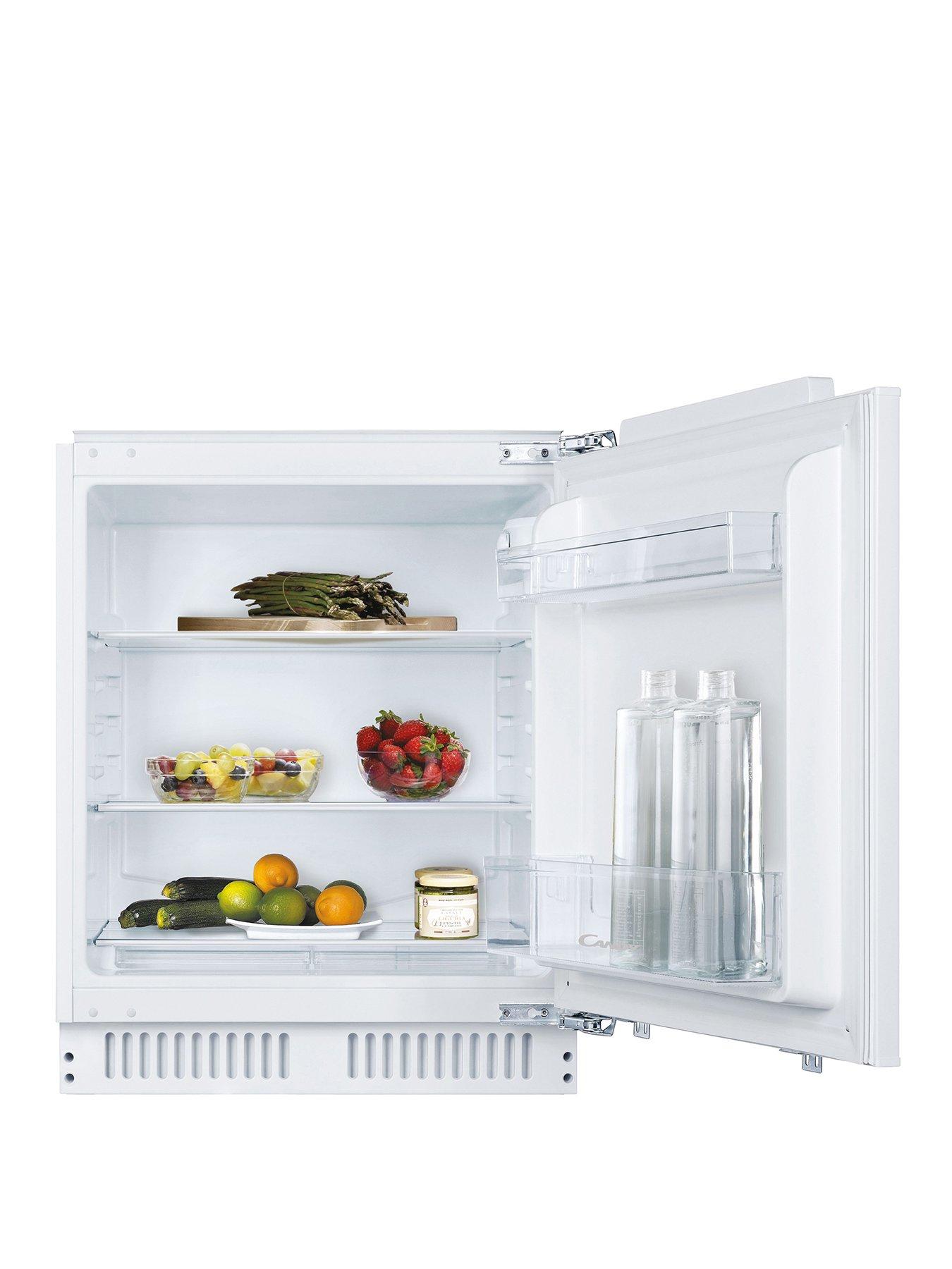 Product photograph of Candy Cru160nek Integrated Under-counter Larder Fridge - White from very.co.uk