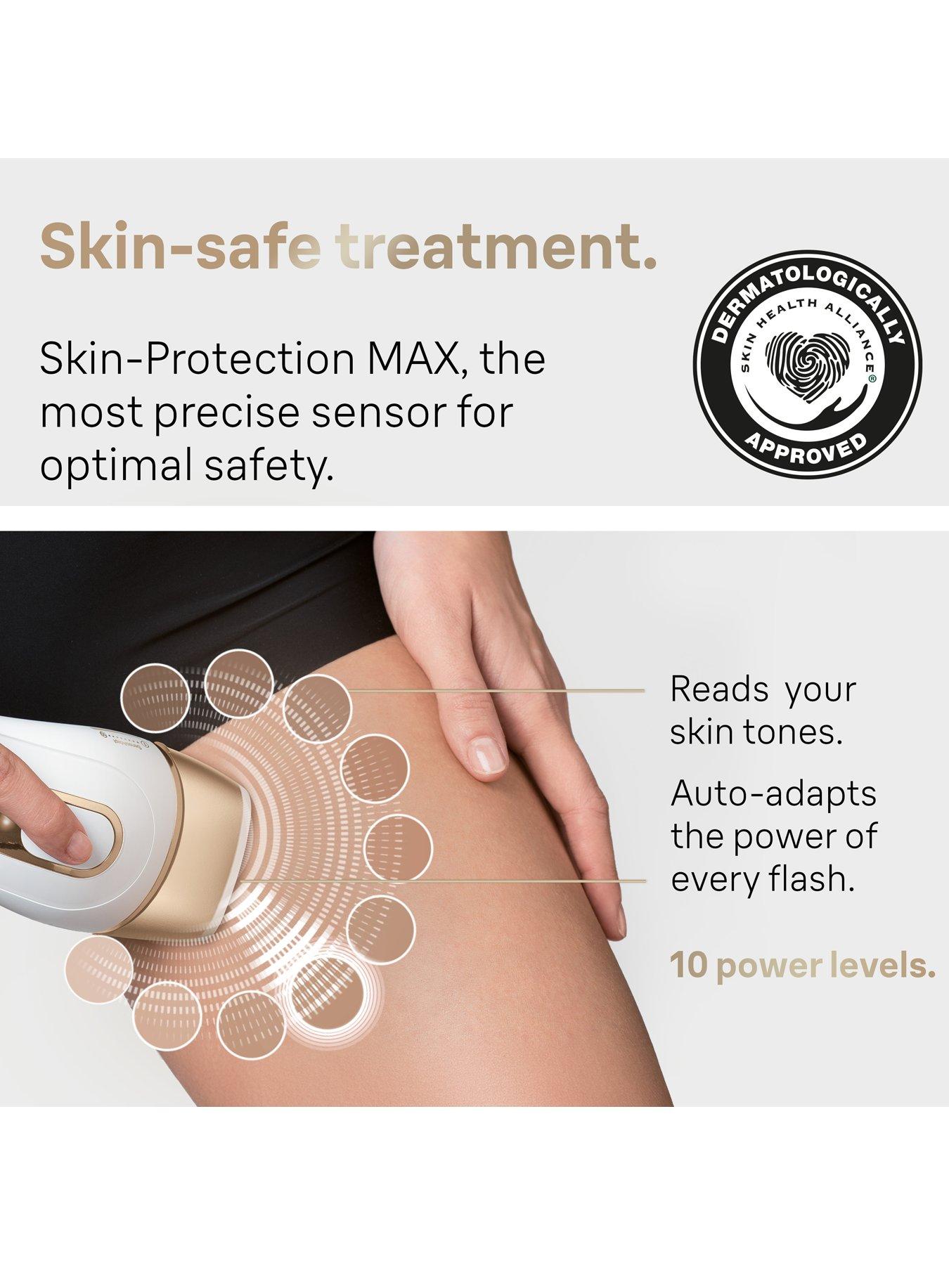 Image 3 of 8 of Braun IPL Silk-Expert Pro 5, At Home Hair Removal Device with Pouch PL5347 - White/Gold