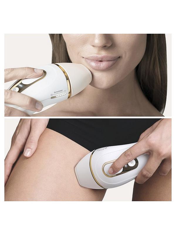 Image 4 of 5 of Braun IPL Silk-Expert Pro 5, At Home Hair Removal Device with Pouch PL5347 - White/Gold