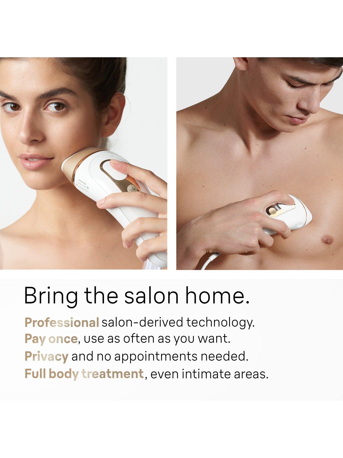 Image 7 of 8 of Braun IPL Silk-Expert Pro 5, At Home Hair Removal Device with Pouch PL5347 - White/Gold