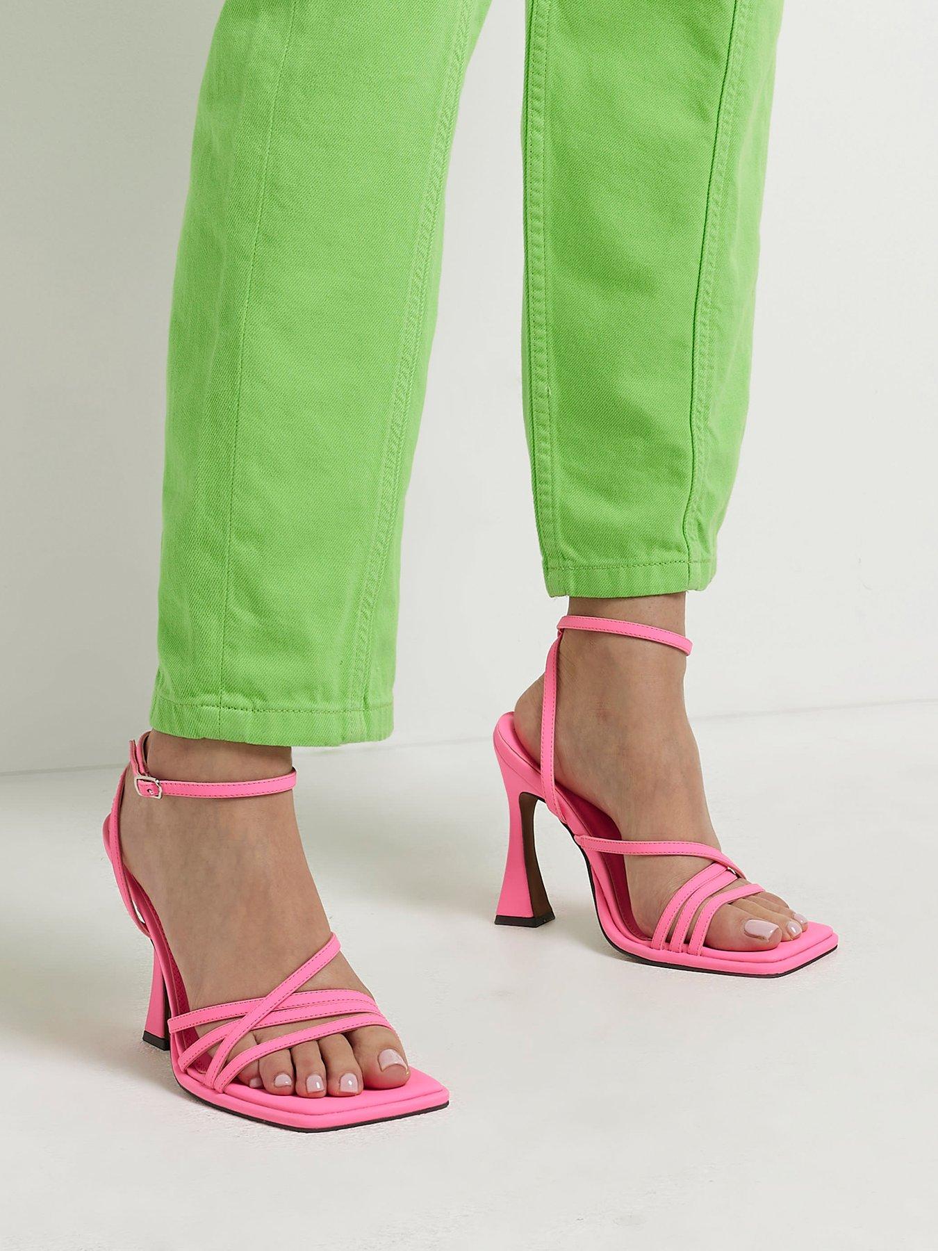 Bright pink hot sale sandals uk