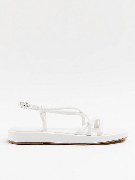river-island-wide-fit-flat-strappy-sandal-white