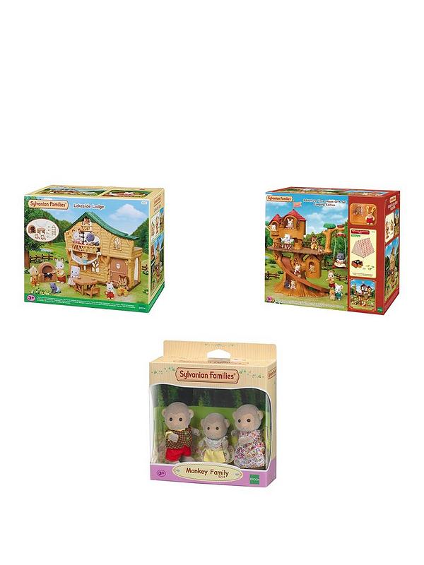 Image 1 of 6 of Sylvanian Families Adventure Tree House 3 Pack Bundle Gift Set &ndash; Exclusive To Very