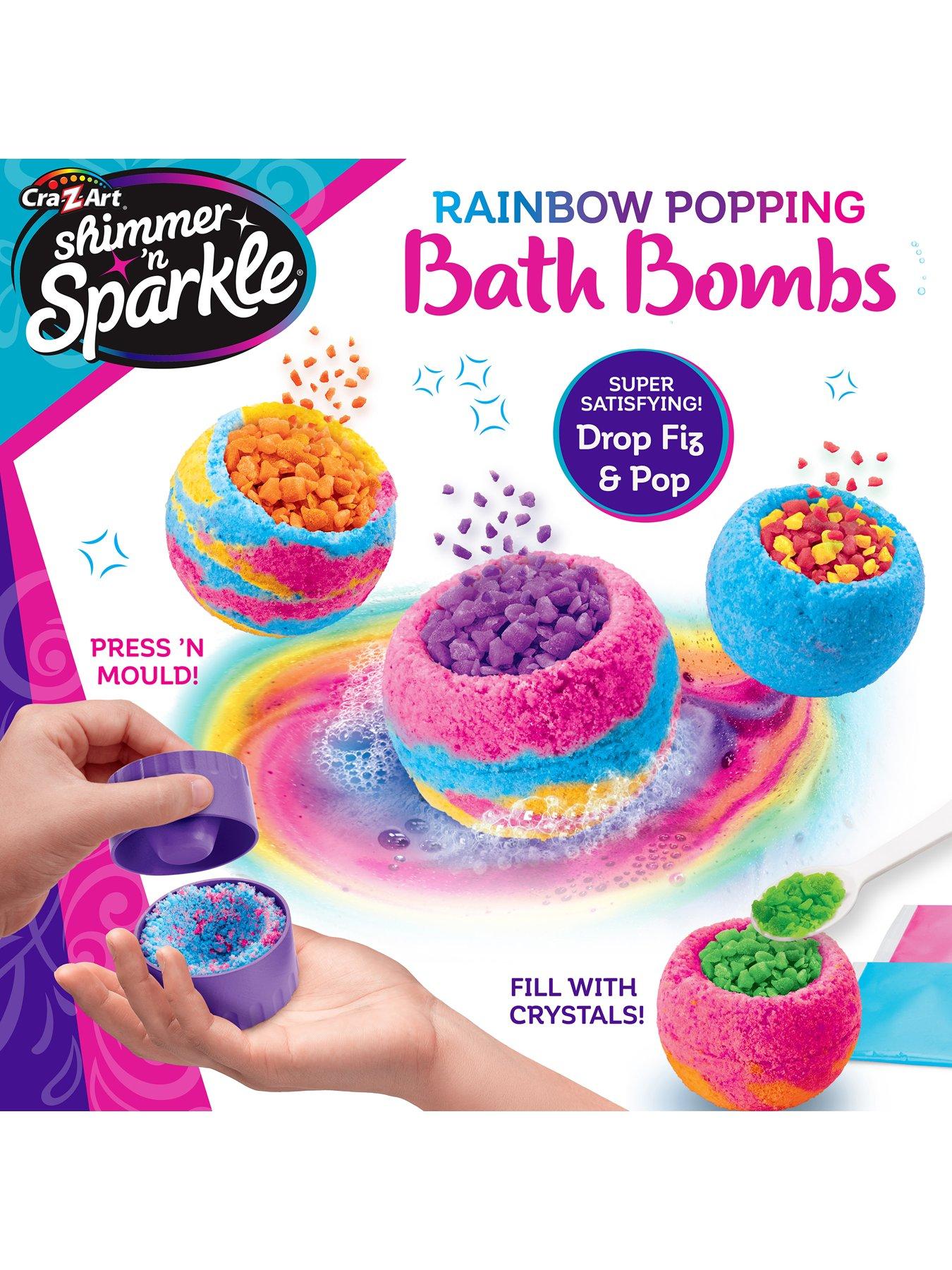 Shimmer & Sparkle Rainbow Popping Bath Bombs | Very.co.uk