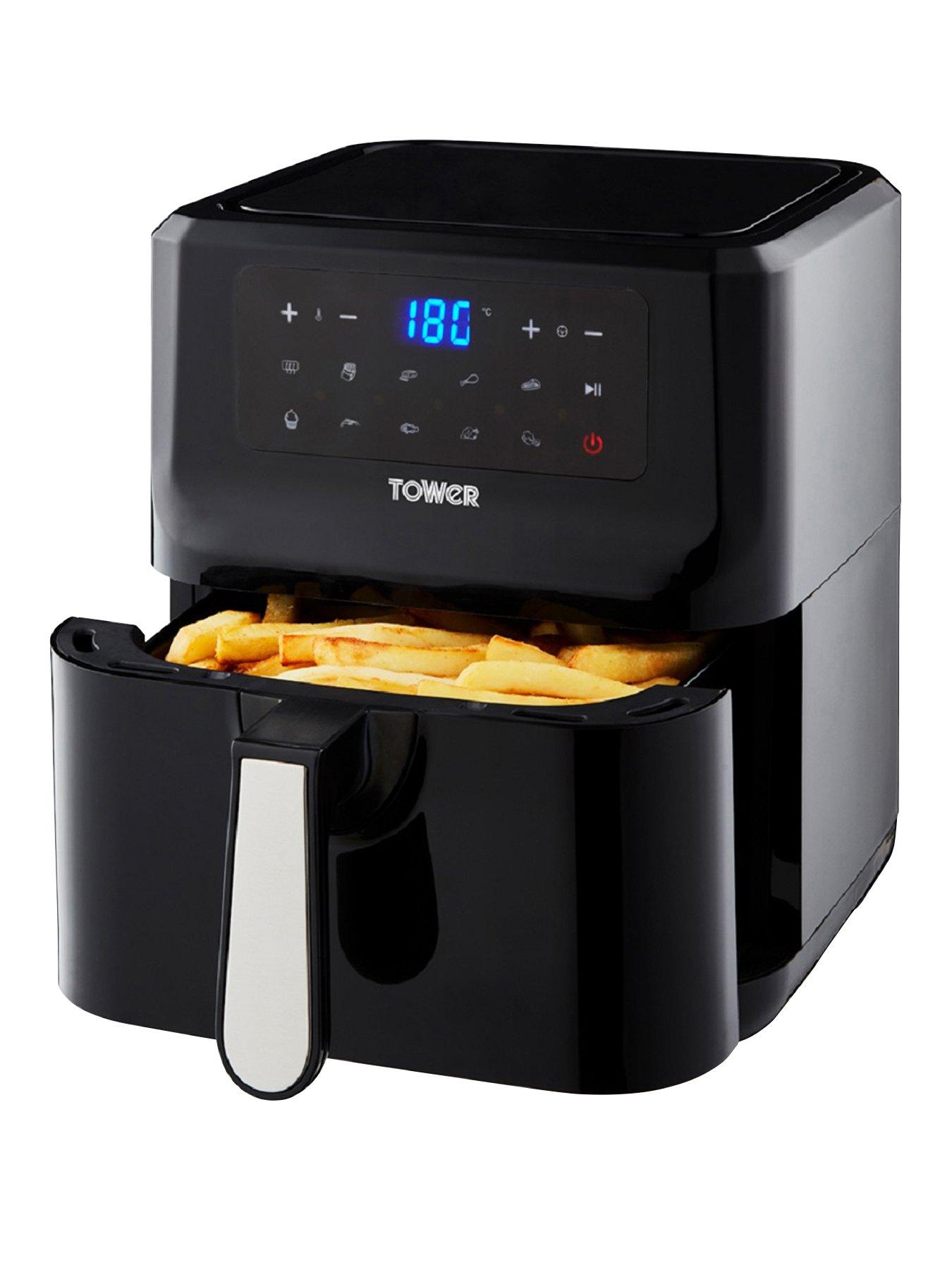 Product photograph of Tower T17089 Vortx Digital Air Fryer 5l Black from very.co.uk