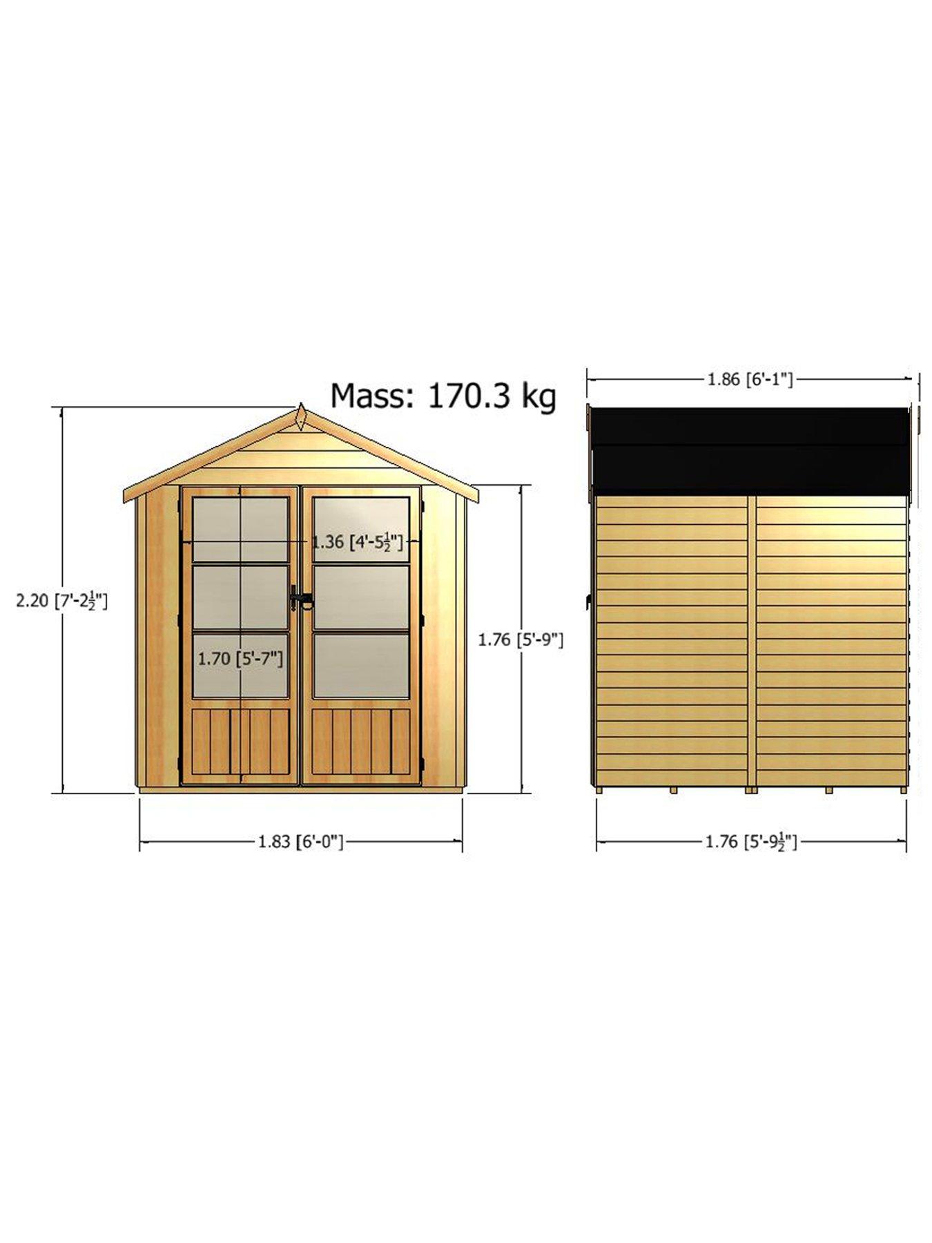 Image 6 of 6 of Shire 6 x 6ft&nbsp;Oatland Summerhouse