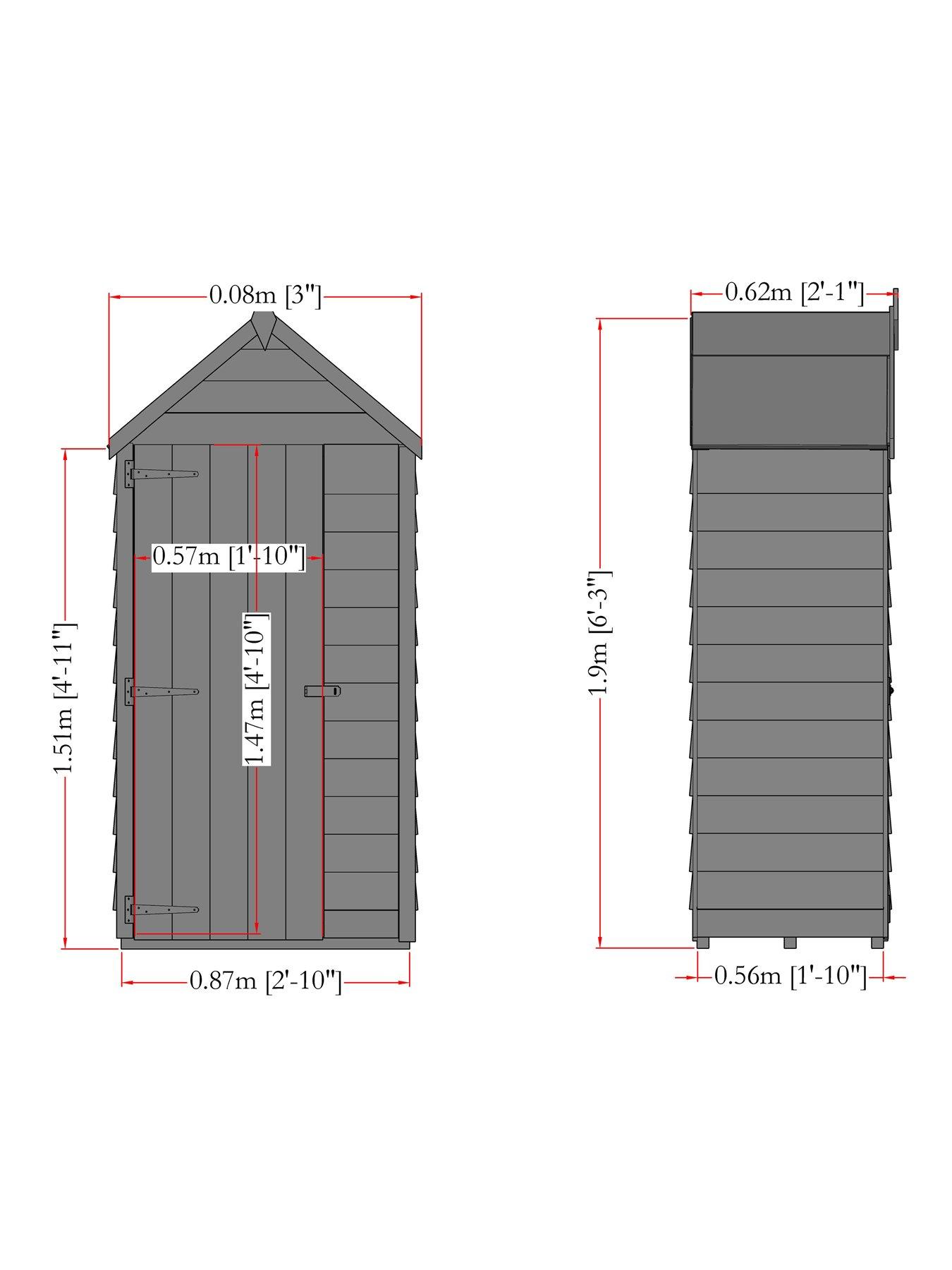 Image 6 of 6 of Shire 3 x 2ft Overlap Tool Store