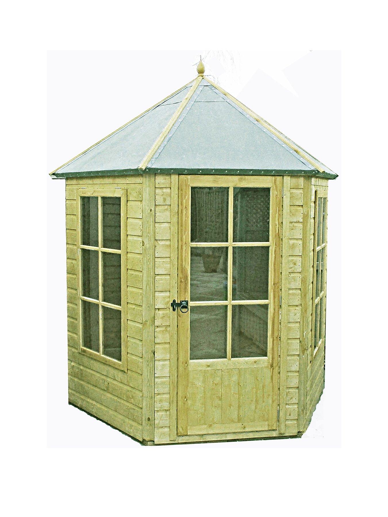 Product photograph of Shire Gazebo 6 X 6 Pressure Treated Summerhouse from very.co.uk