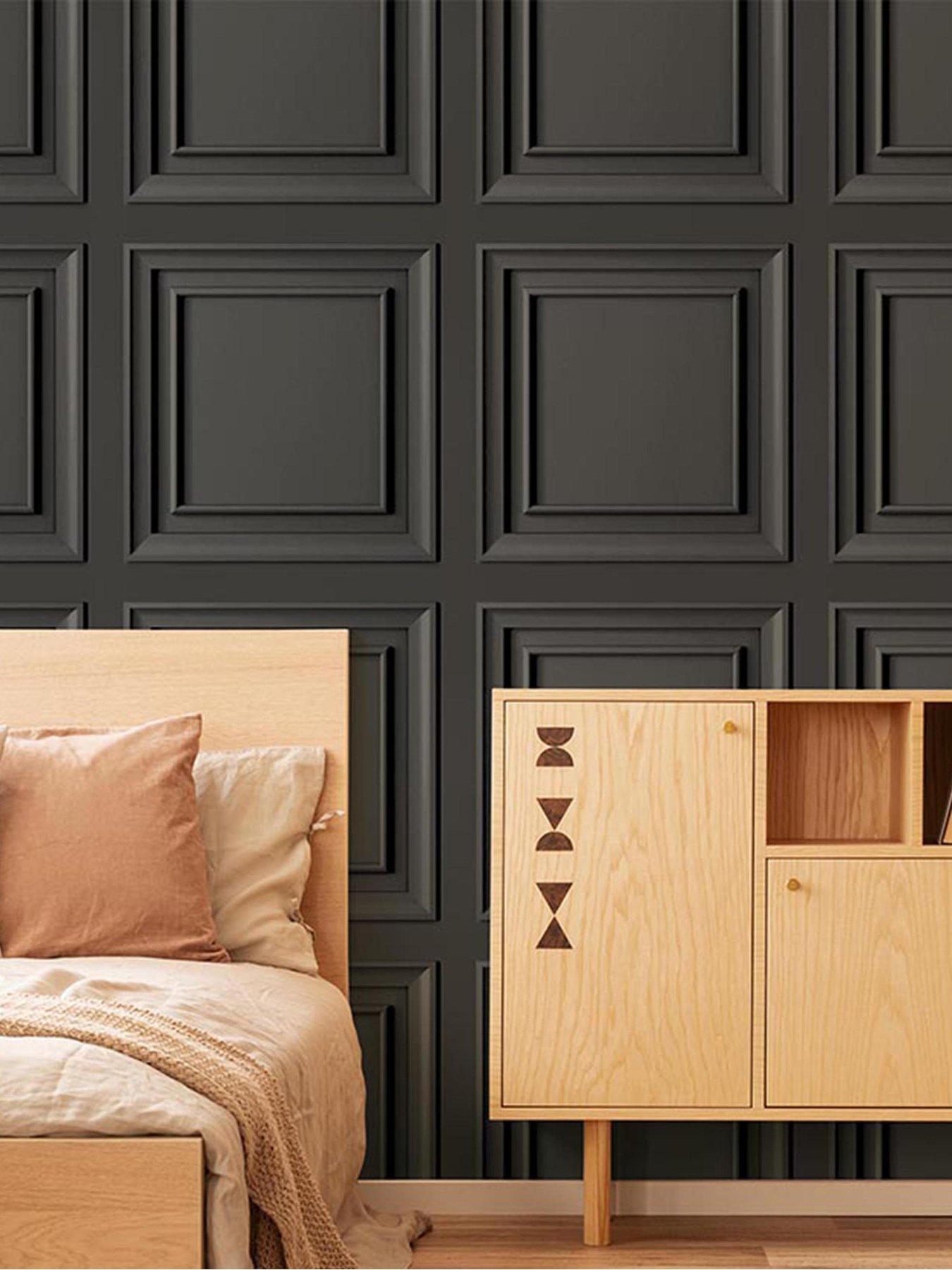 Image 1 of 5 of Fresco Wood Panel Wallpaper