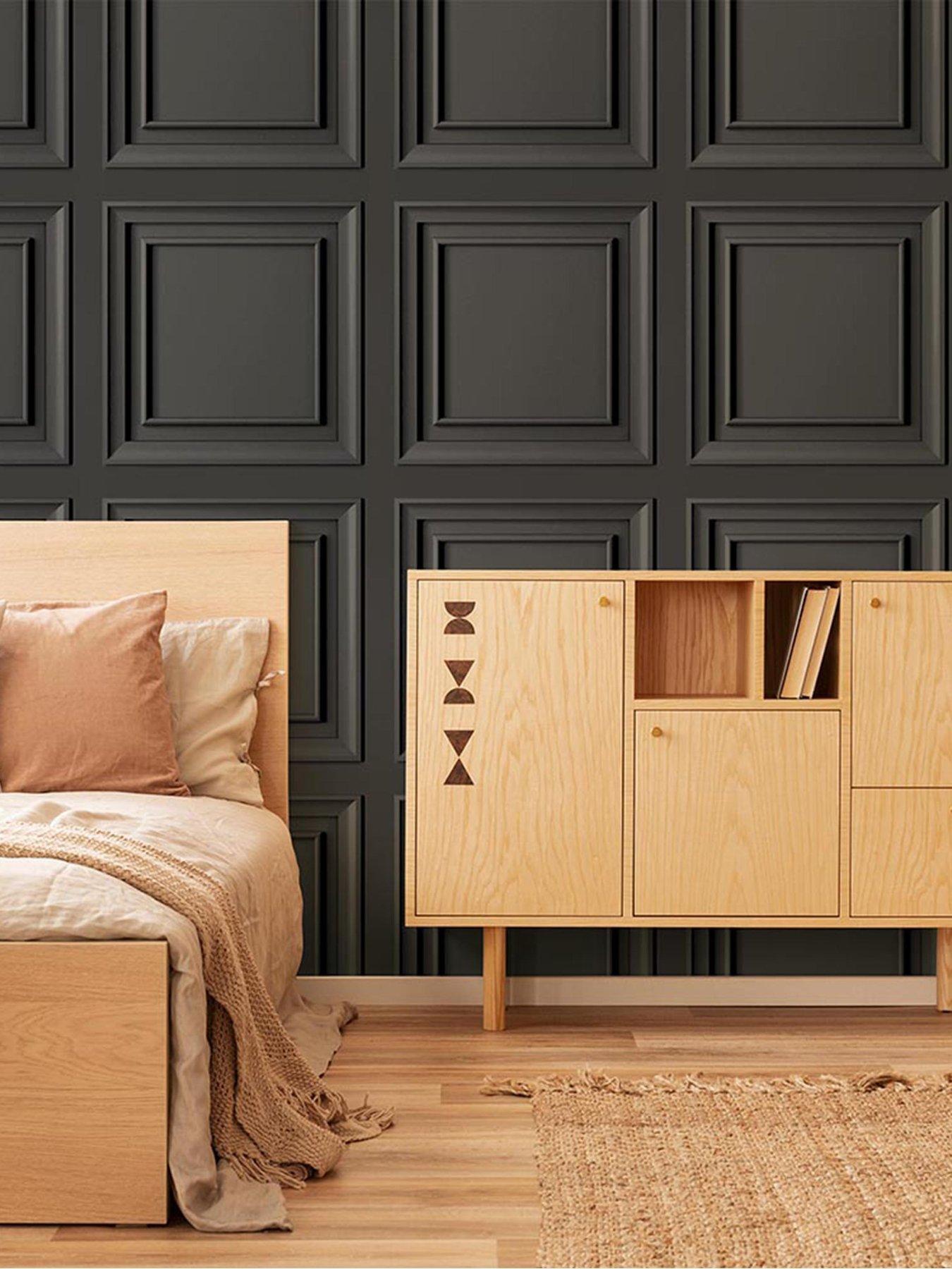 Image 4 of 5 of Fresco Wood Panel Wallpaper