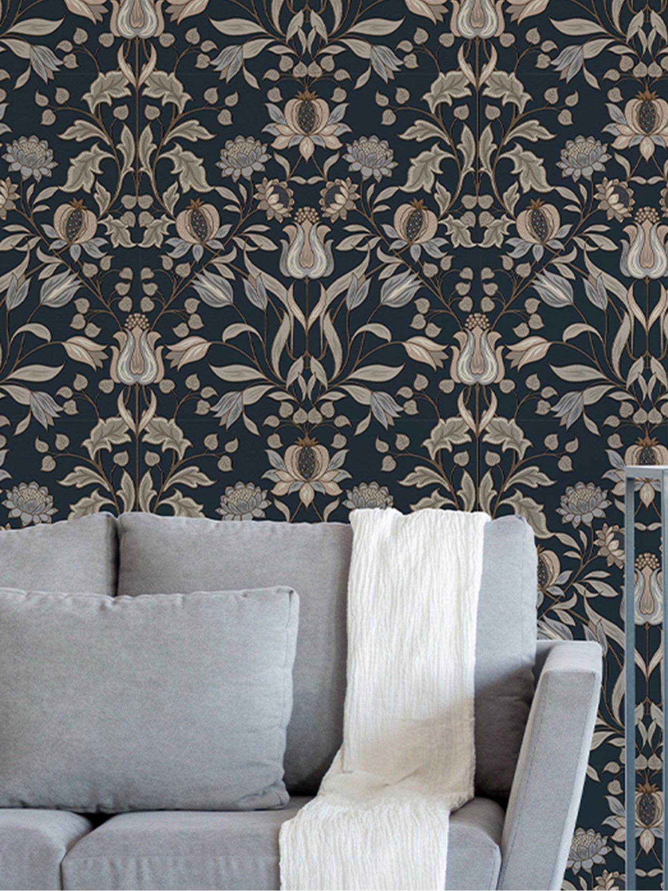 Product photograph of Fresco Nouveau Floral Wallpaper from very.co.uk