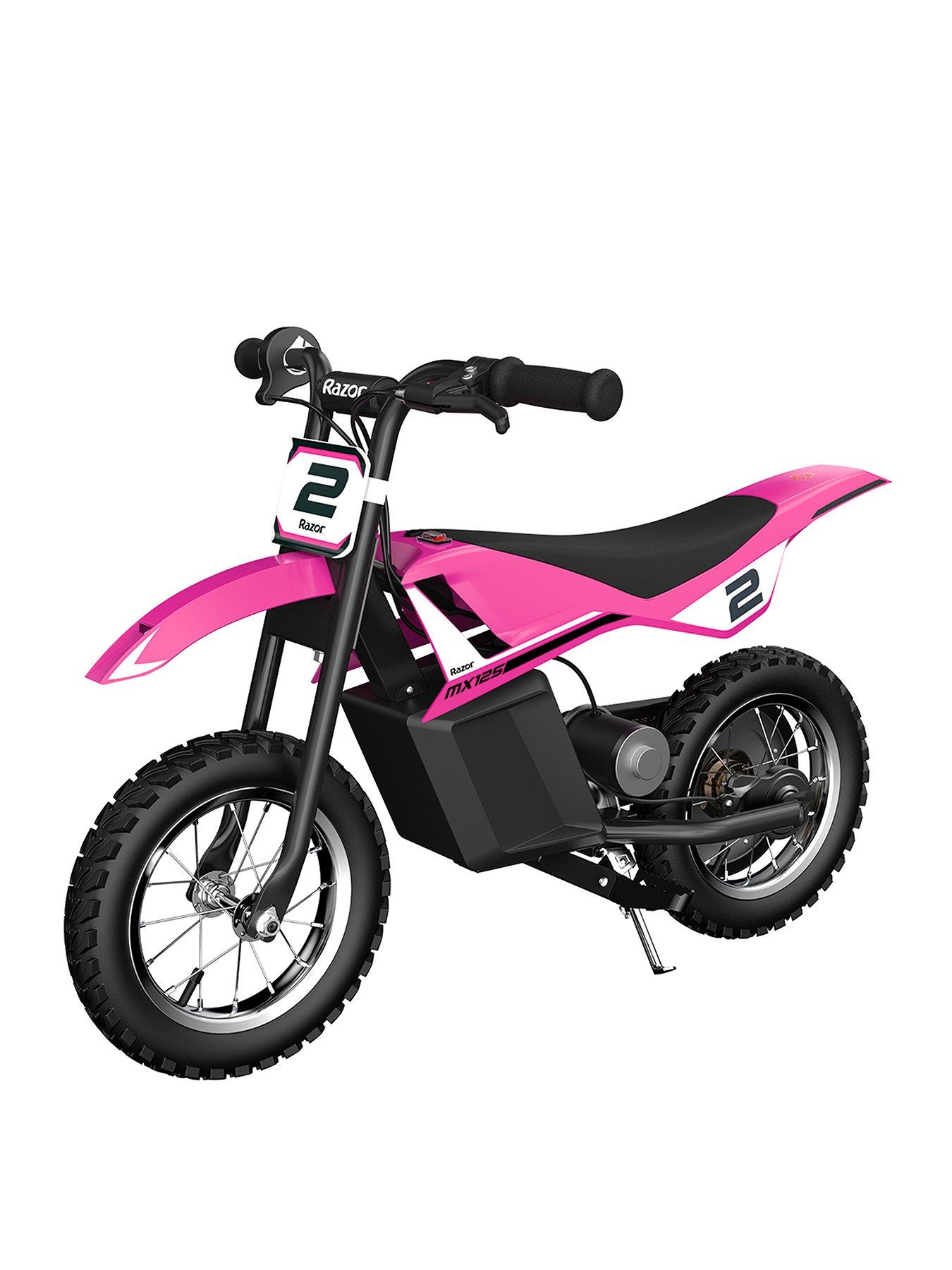 Razor MX125 Dirt Rocket, Kids Electric Dirt Bike, 7+ Pink Very