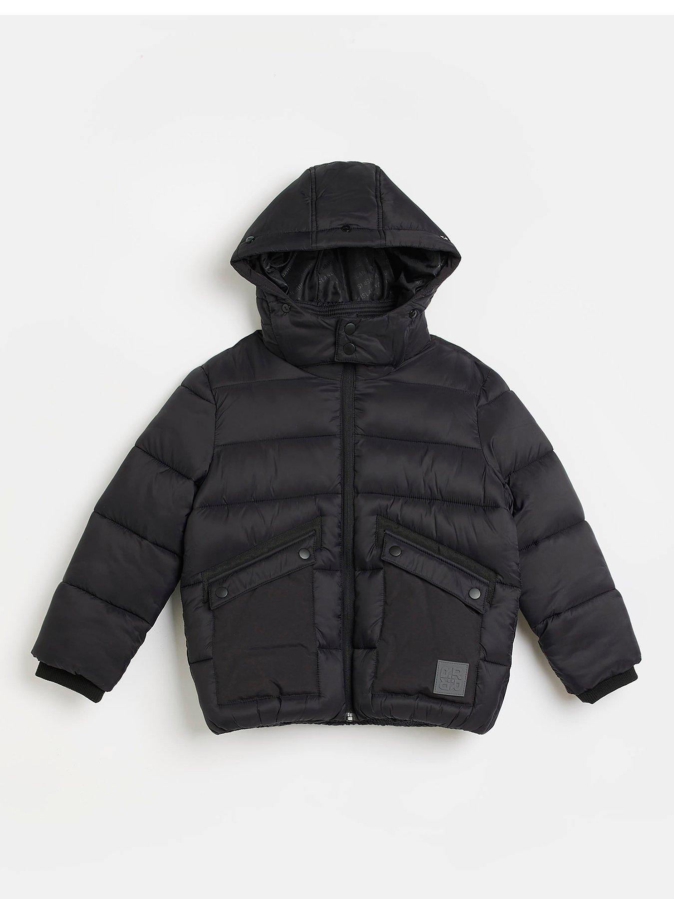 Boys fur hood on sale coat