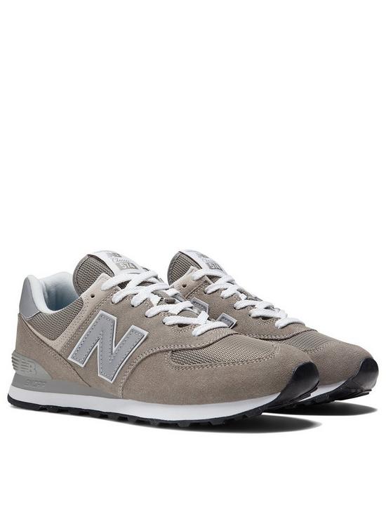 front image of new-balance-mens-574-trainers-grey