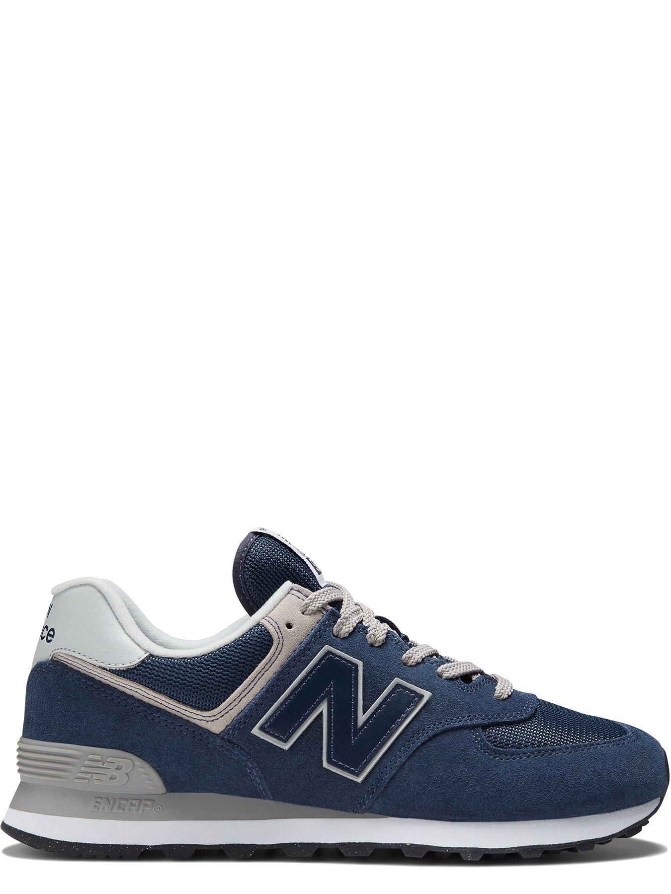 New balance 574 mens navy sale blue