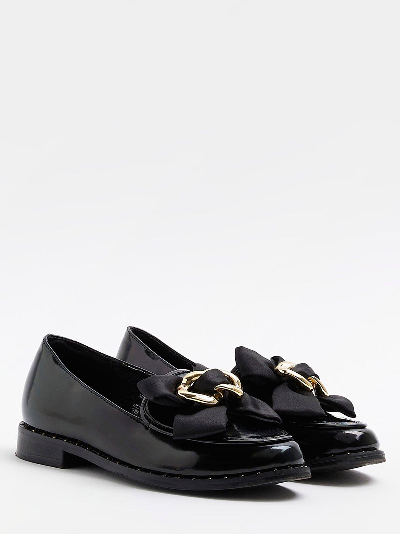 river island bow loafers