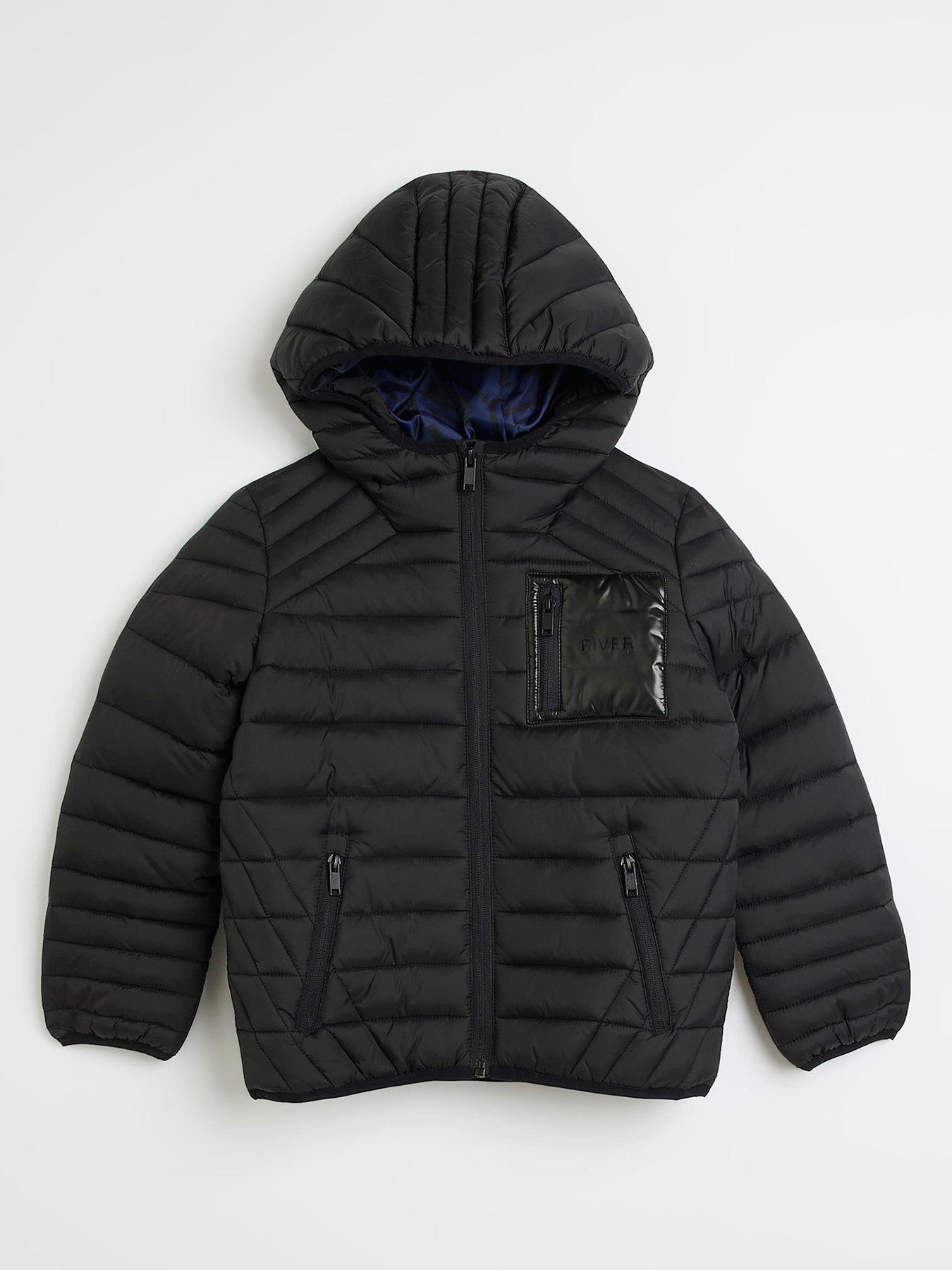 River island clearance black puffer