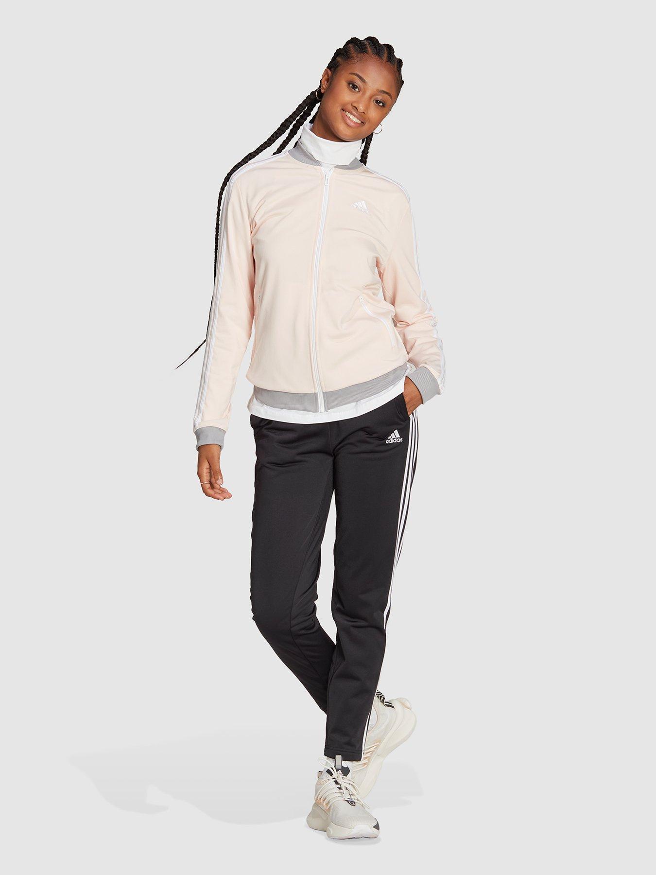 adidas Sportswear Womens Glam Flared Tracksuit - Black