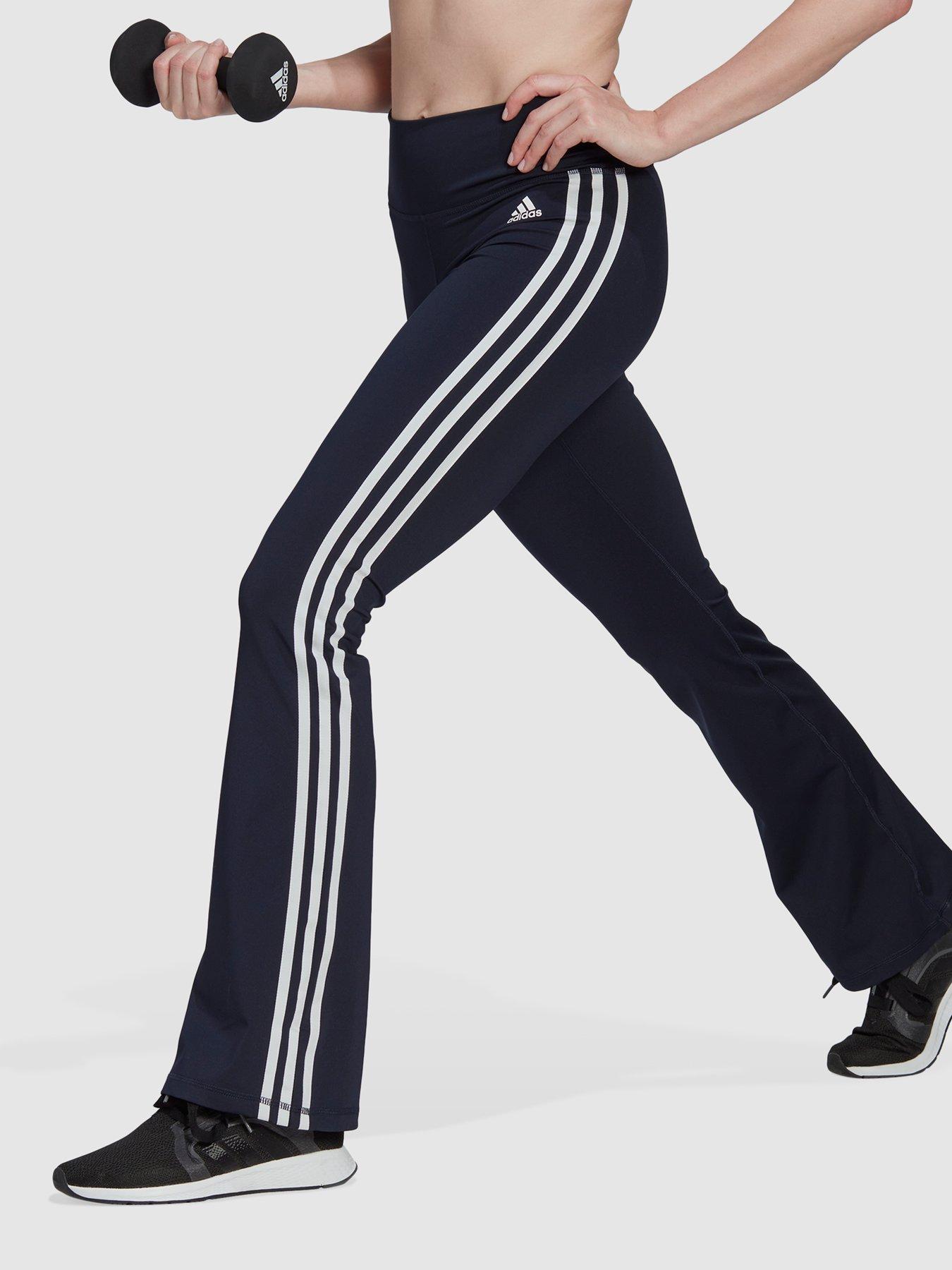 adidas Originals Adicolor Three Stripe Flared Pants In Black, $48