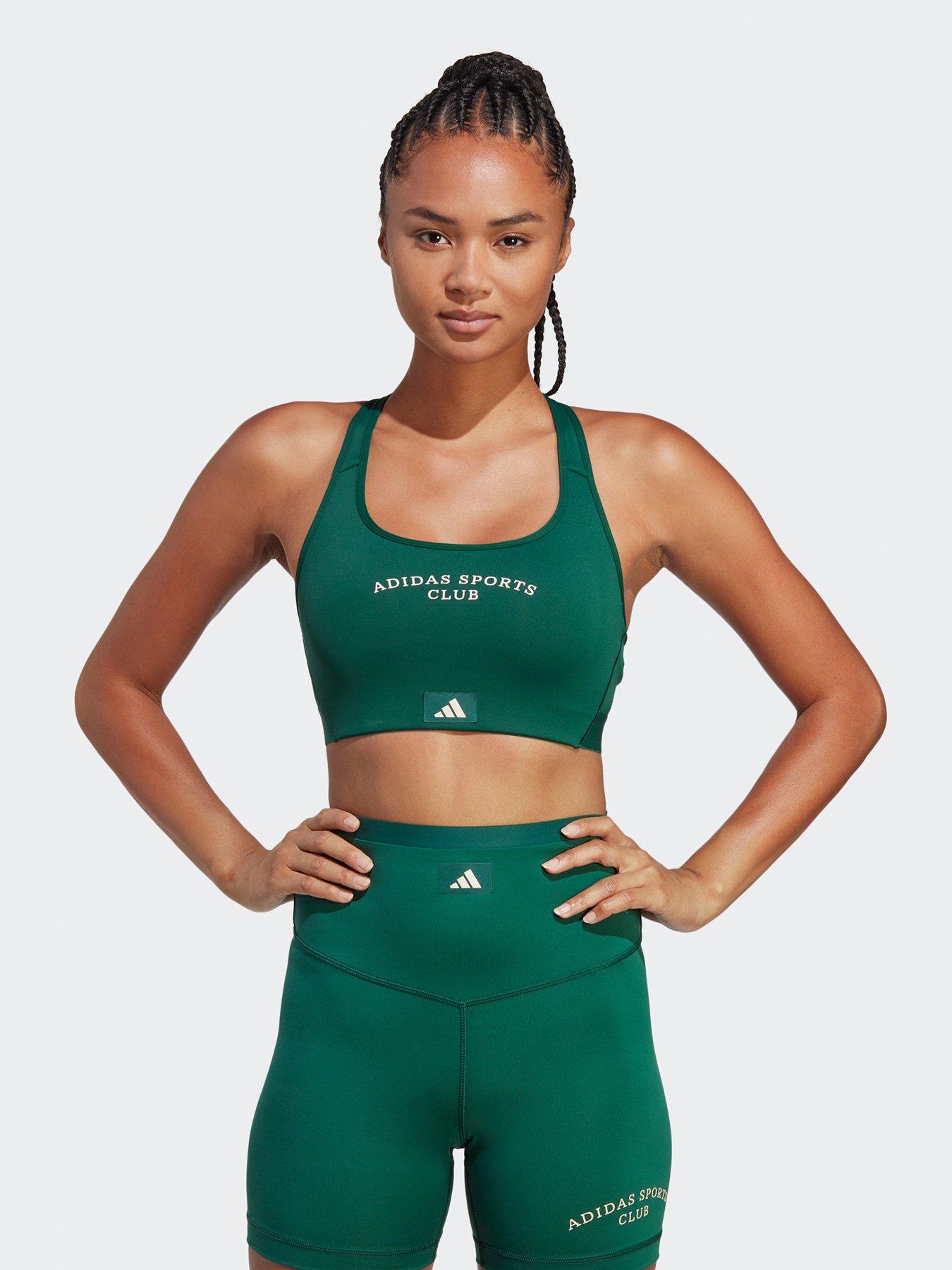 Adidas Sports Bra Womens XS Green Techfit