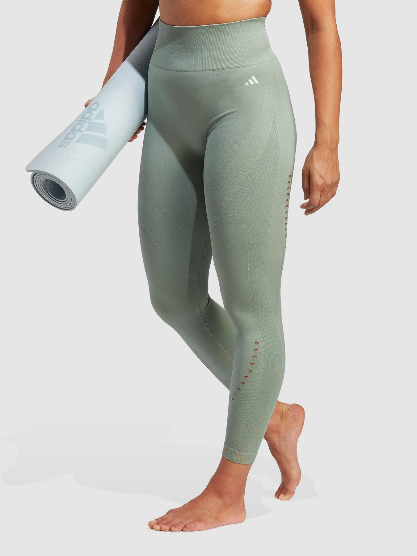 Green adidas Womens Aeroknit Leggings - Get The Label