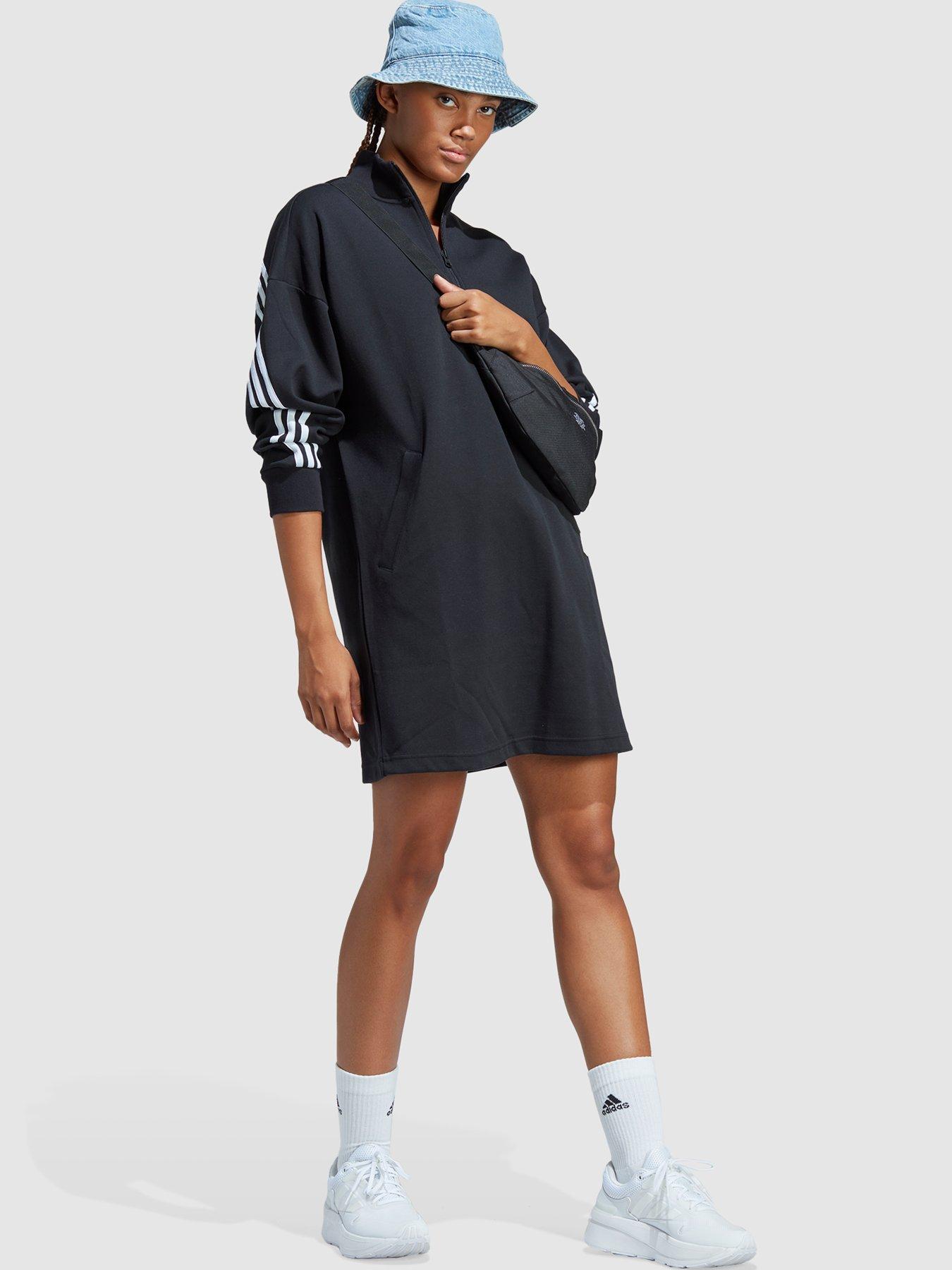 Adidas hoodie dress on sale black