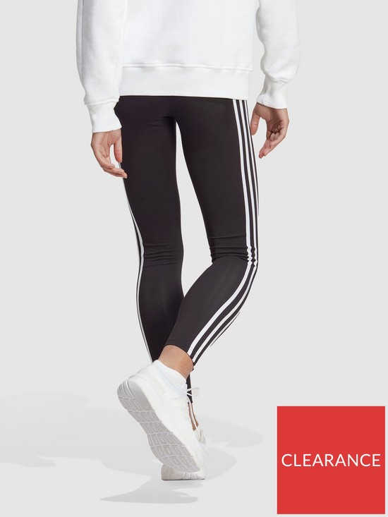 stillFront image of adidas-sportswear-womens-sportswear-3-stripe-legging-black