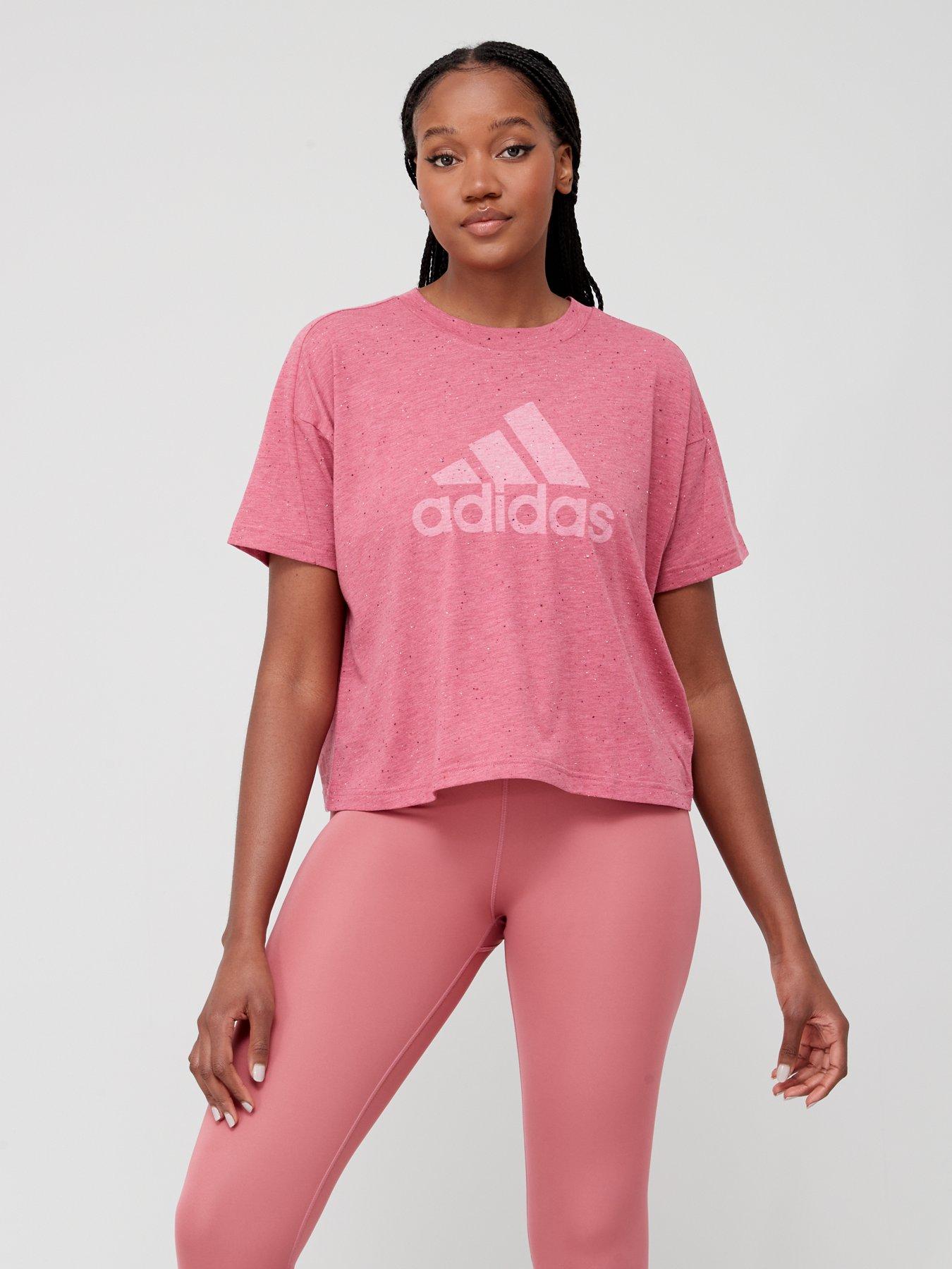 Vueltas y vueltas Disminución Cuerpo Pink | Adidas | T-shirts | Womens sports clothing | Sports & leisure |  www.very.co.uk