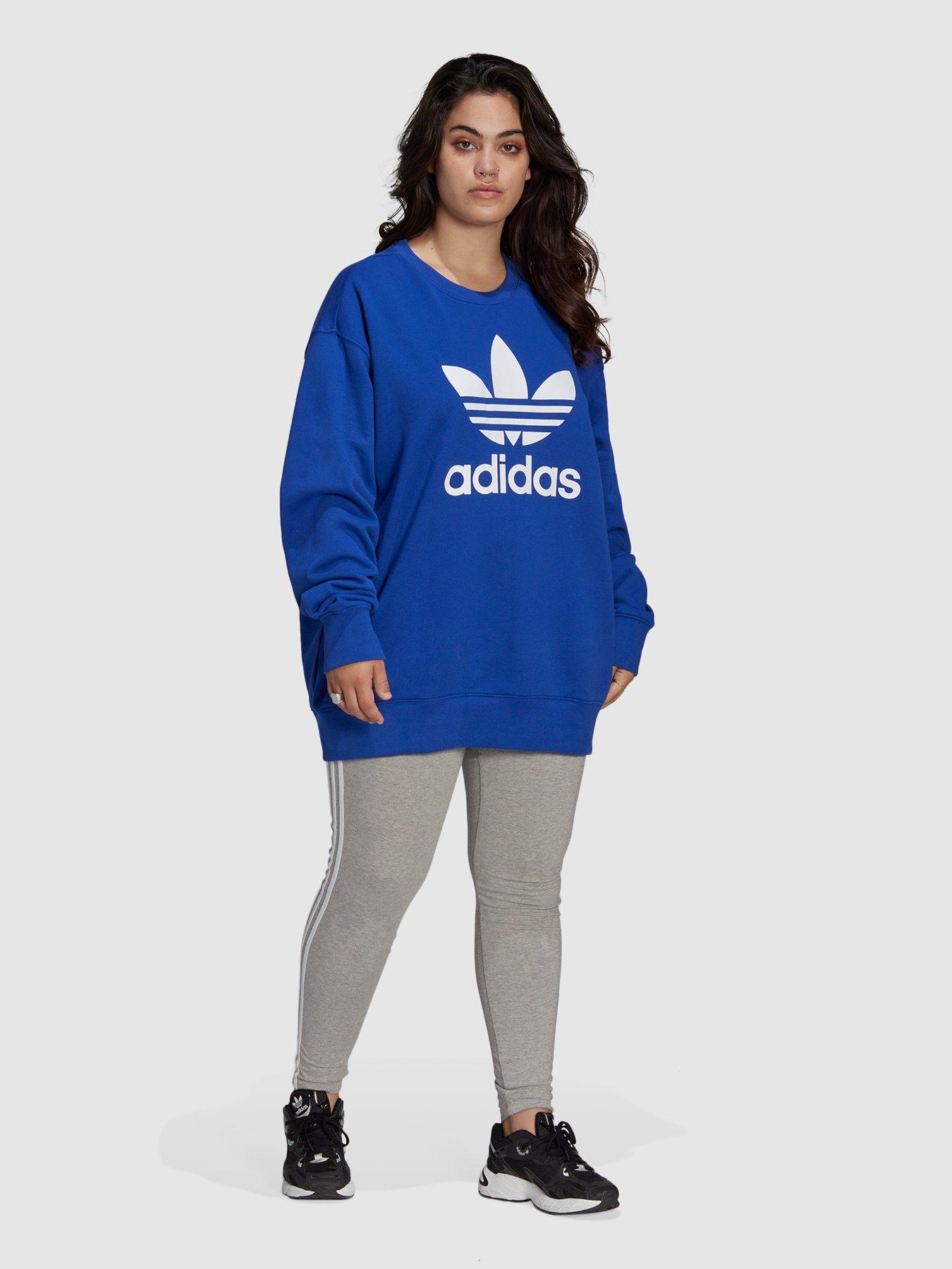 Adidas trefoil sweatshirt top blue