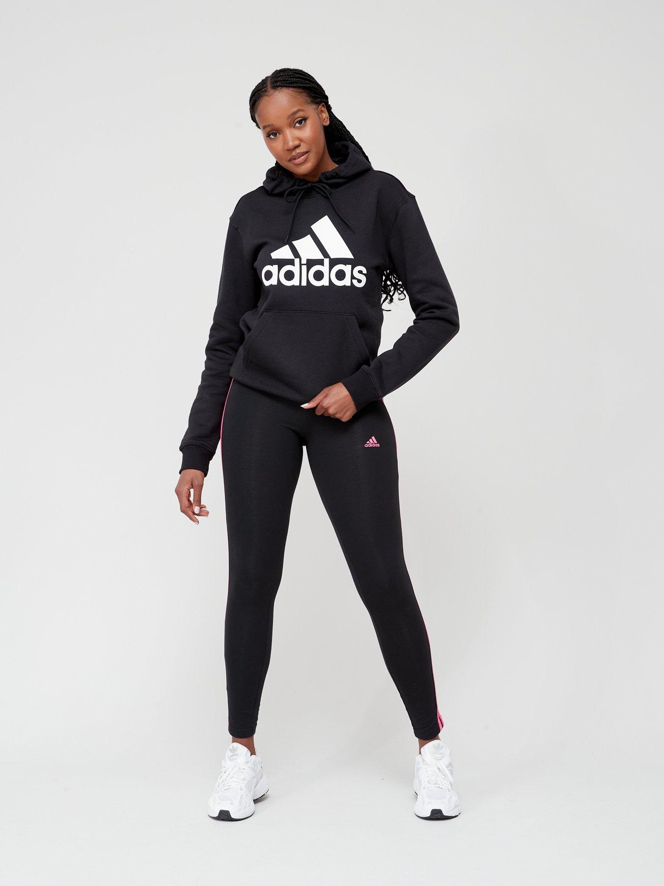 SPORTSWEAR Adidas LARGE LOGO - Leggings - Women's - black/white