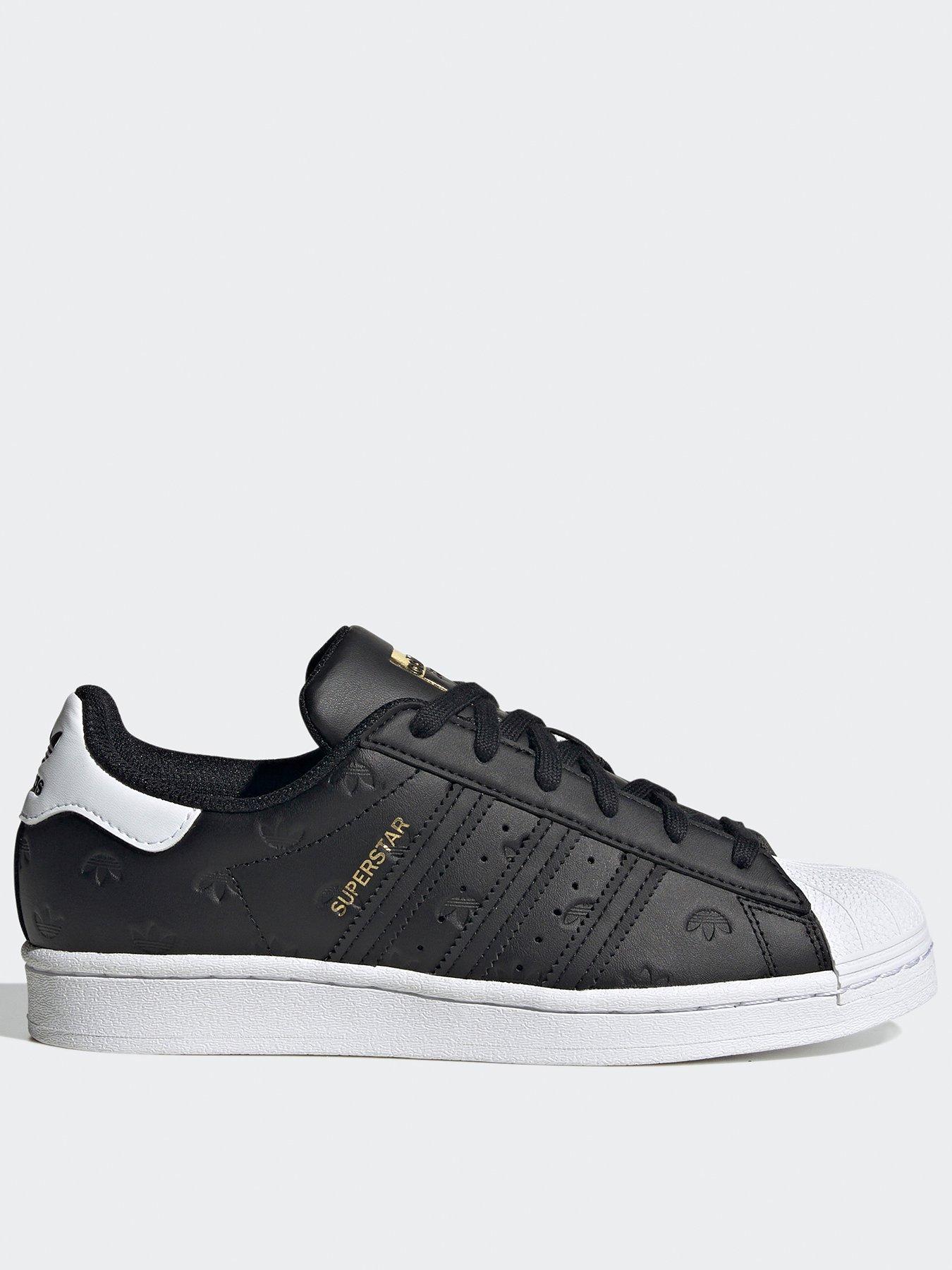 Adidas all black superstars online