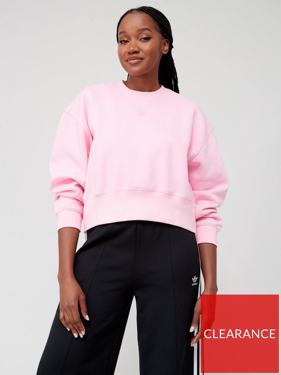front image of adidas-originals-adicolor-pullover-sweatshirt-pink