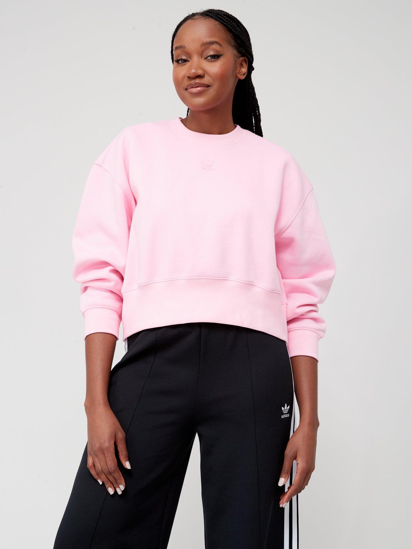 Adidas pink sweatshirt womens clearance