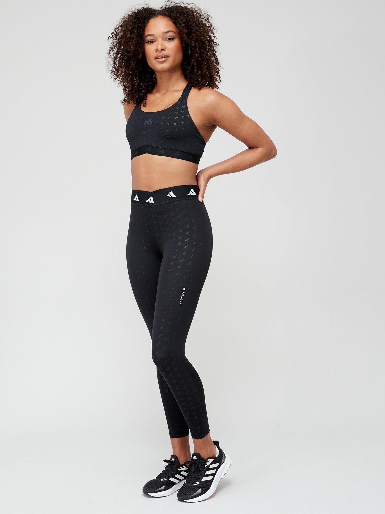 adidas Performance TECHFIT - Leggings - black/black 