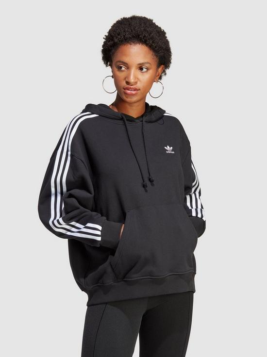 adidas Originals Adicolor Sweatshirt Hoodie - Black | very.co.uk