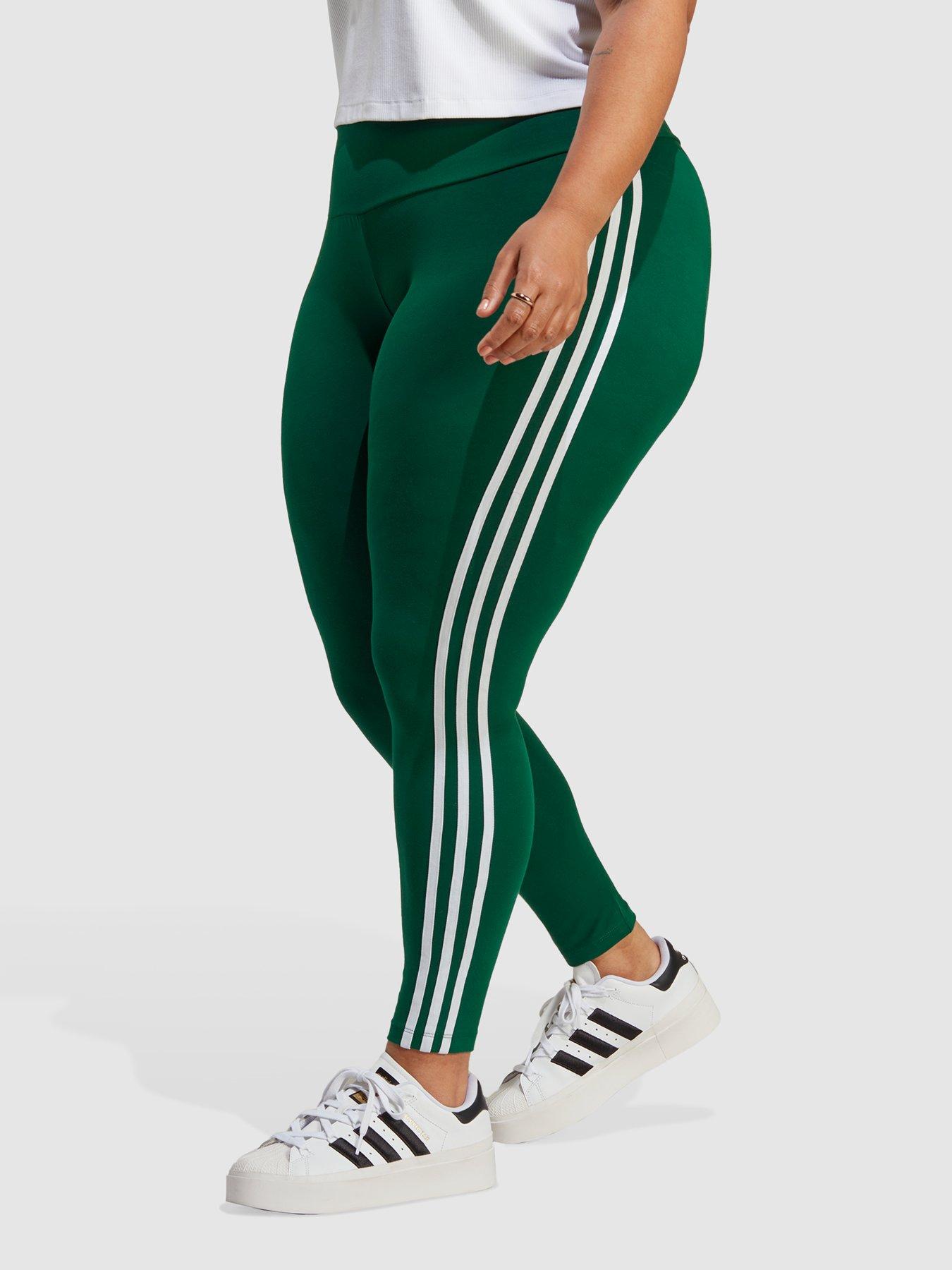 Adidas Women’s Trefoil & 3 Stripes Leggings Black Grey Size 8 10 12 14