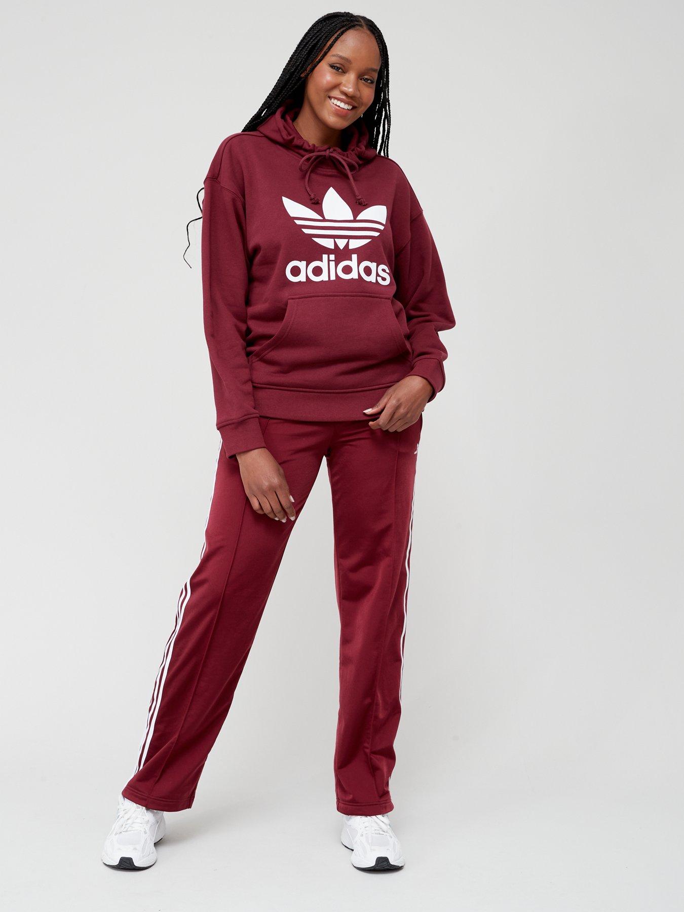 Adidas burgundy hoodie womens deals