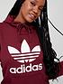  image of adidas-originals-trefoil-adicolor-sweatshirt-hoodie-burgundy