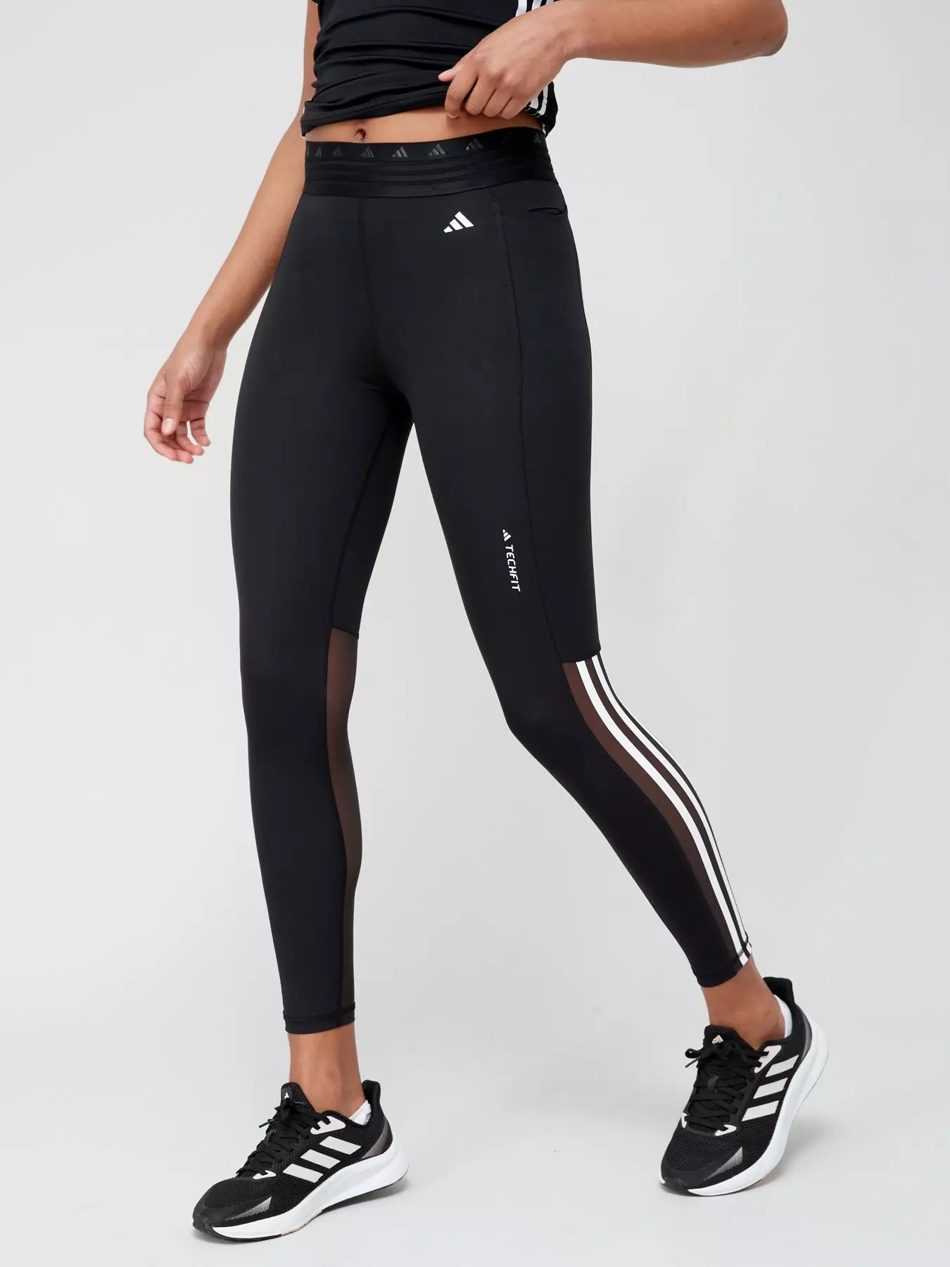 adidas, Pants & Jumpsuits, Adidas Climalite Modelled Black Capris Workout Running  Tights Size Small