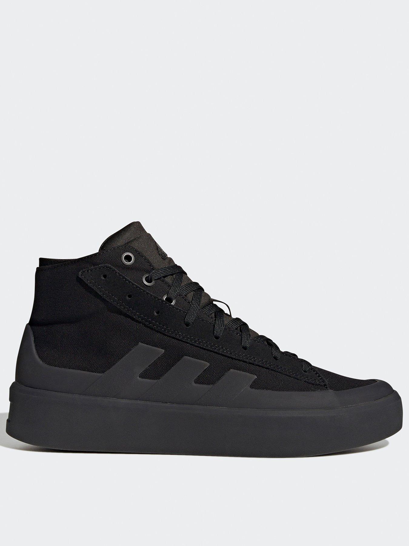 Adidas black on black sneakers online