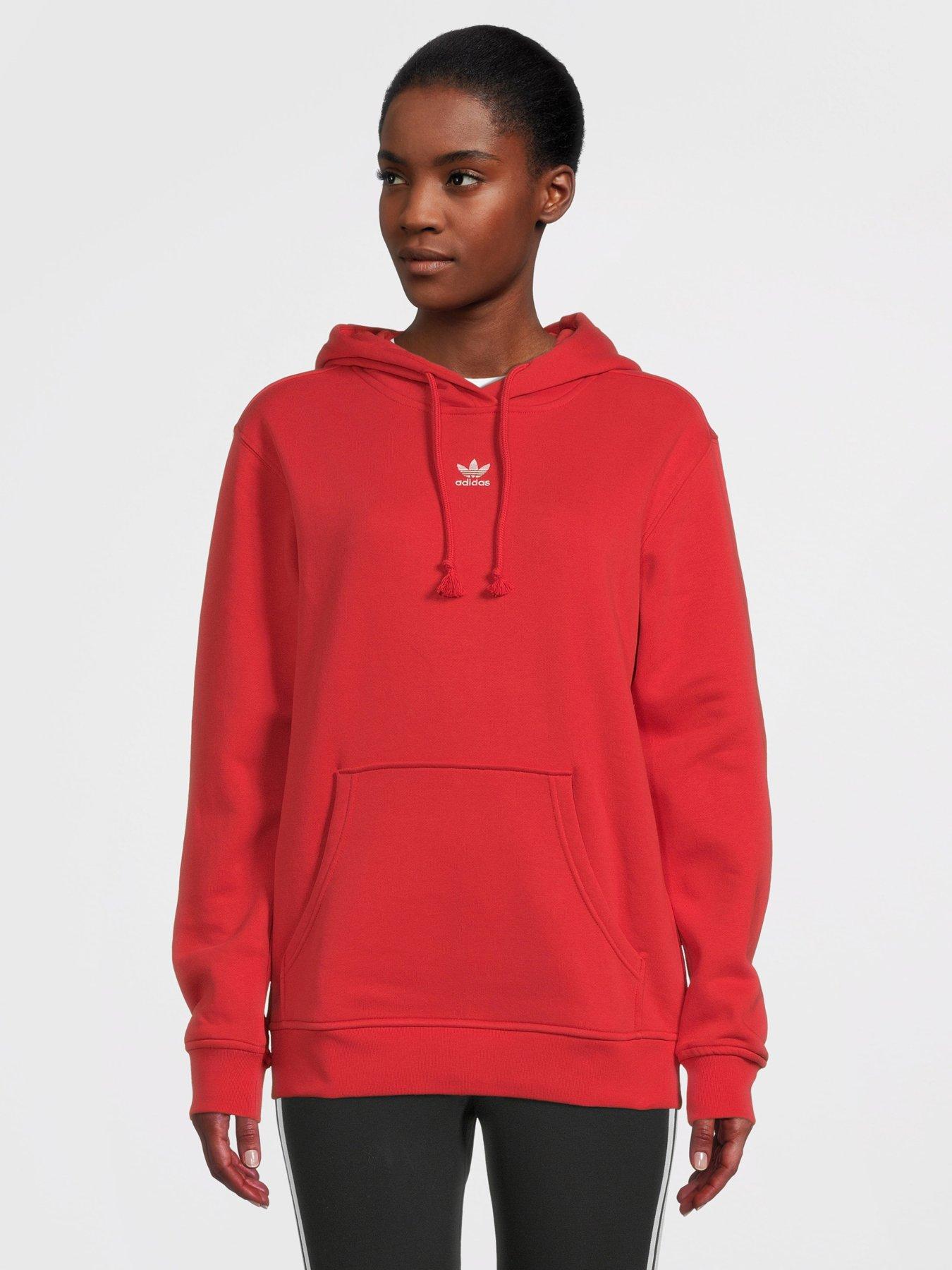 Adidas originals hoodie sales red