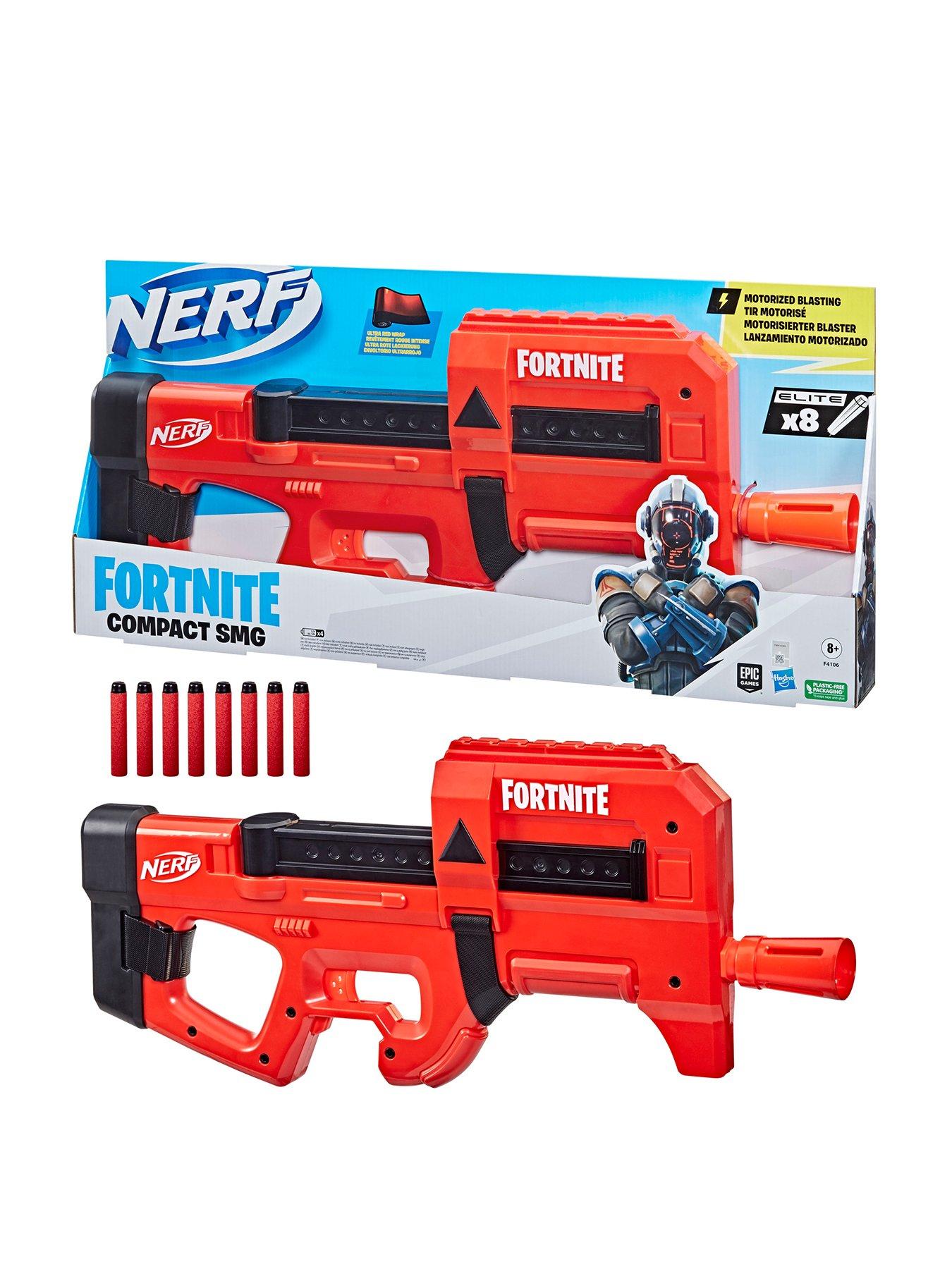 Nerf Fortnite Compact SMG Motorized Dart Blaster, Ultra Red Wrap, 8 ...