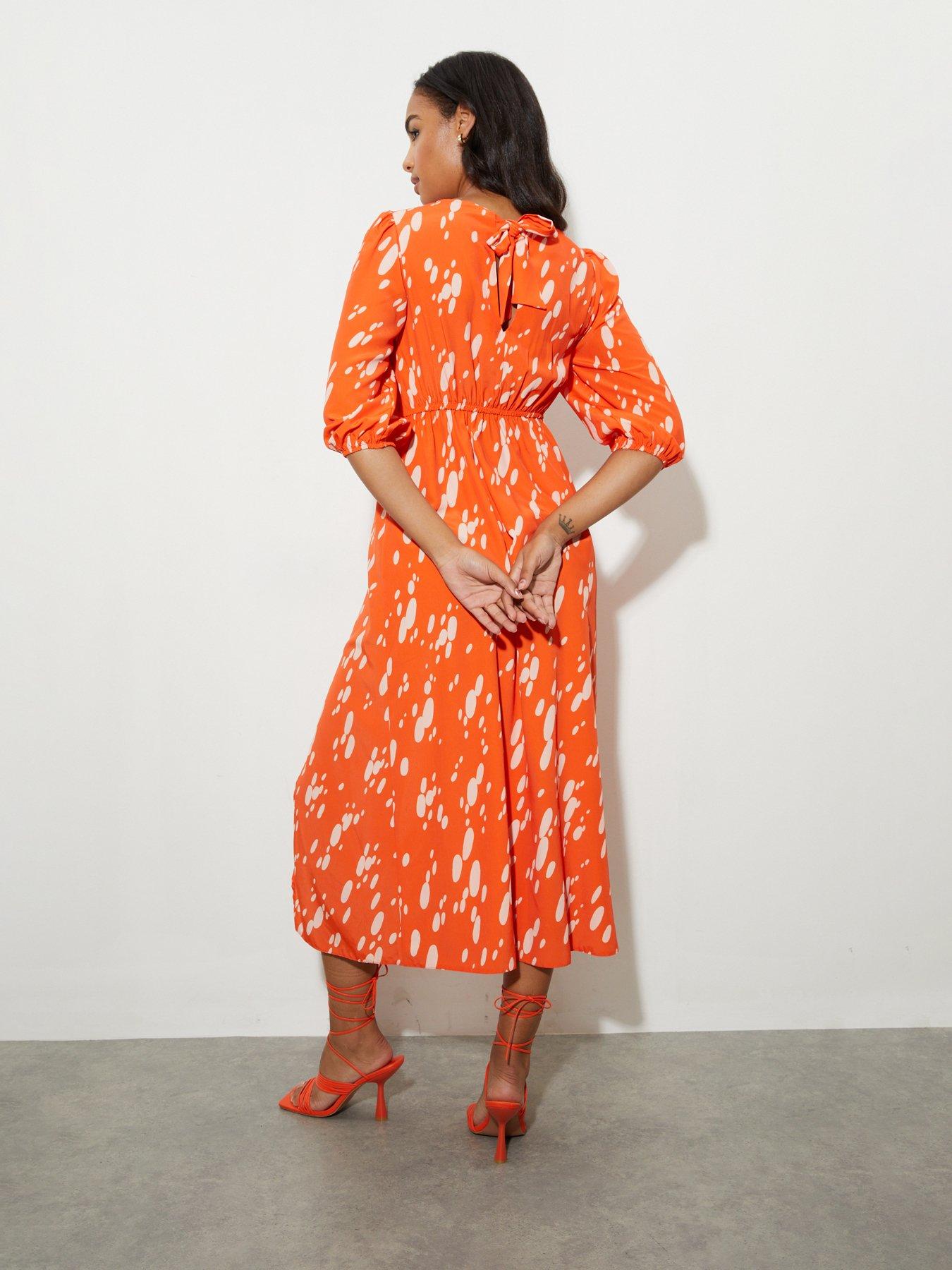 Dorothy perkins hot sale orange dress