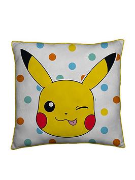 Product photograph of Pokemon Dotty Square Cushion - Multi from very.co.uk