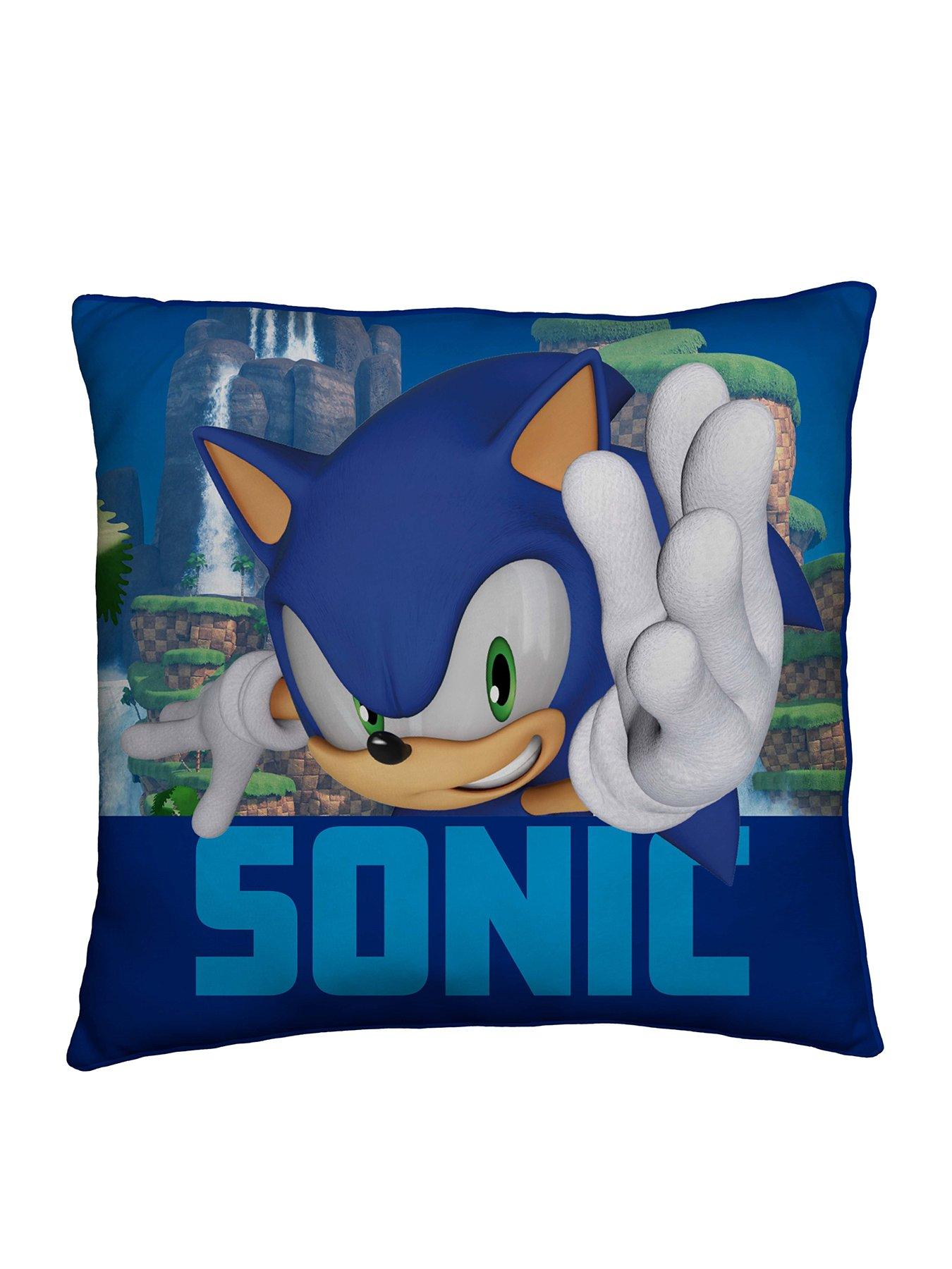 Product photograph of Sonic The Hedgehog Moves Square Cushion from very.co.uk
